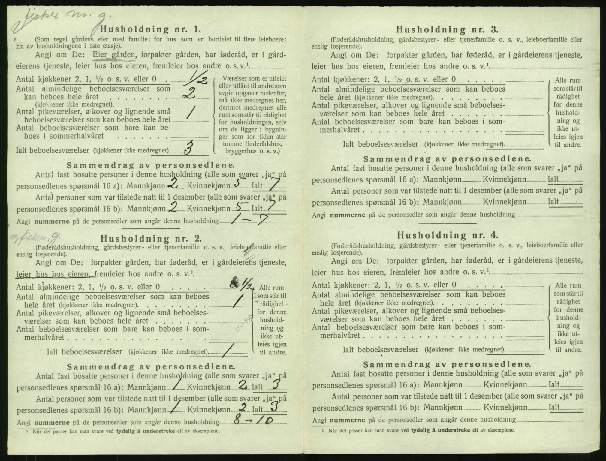 SAT, 1920 census for Giske, 1920, p. 289