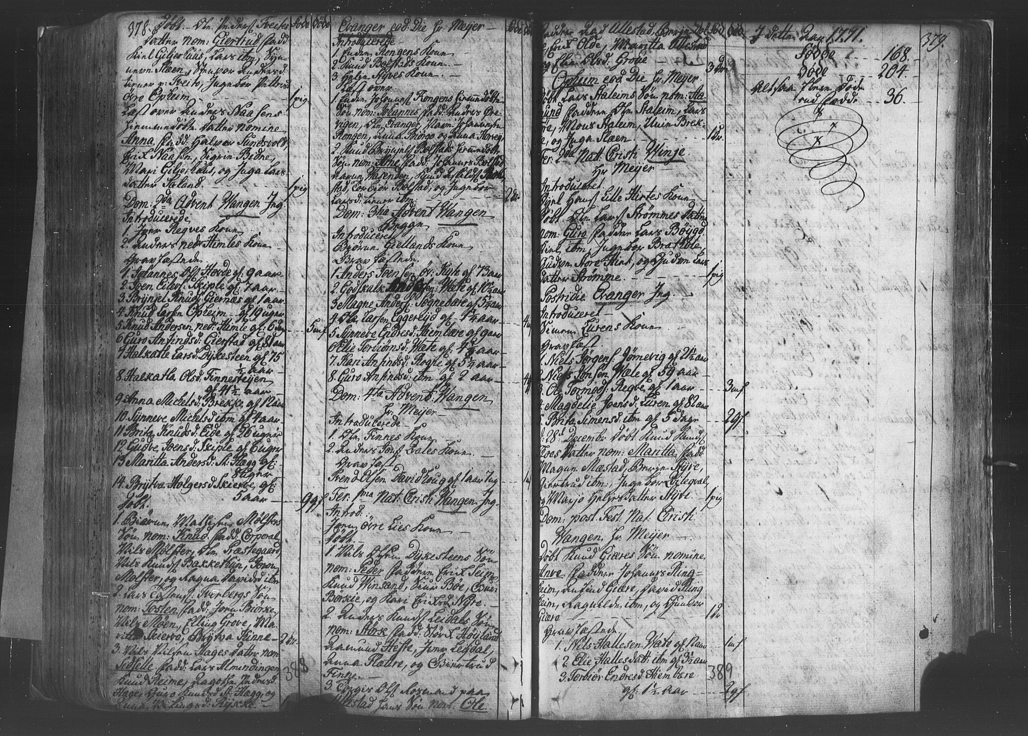 Voss sokneprestembete, SAB/A-79001/H/Haa: Parish register (official) no. A 8, 1752-1780, p. 378-379
