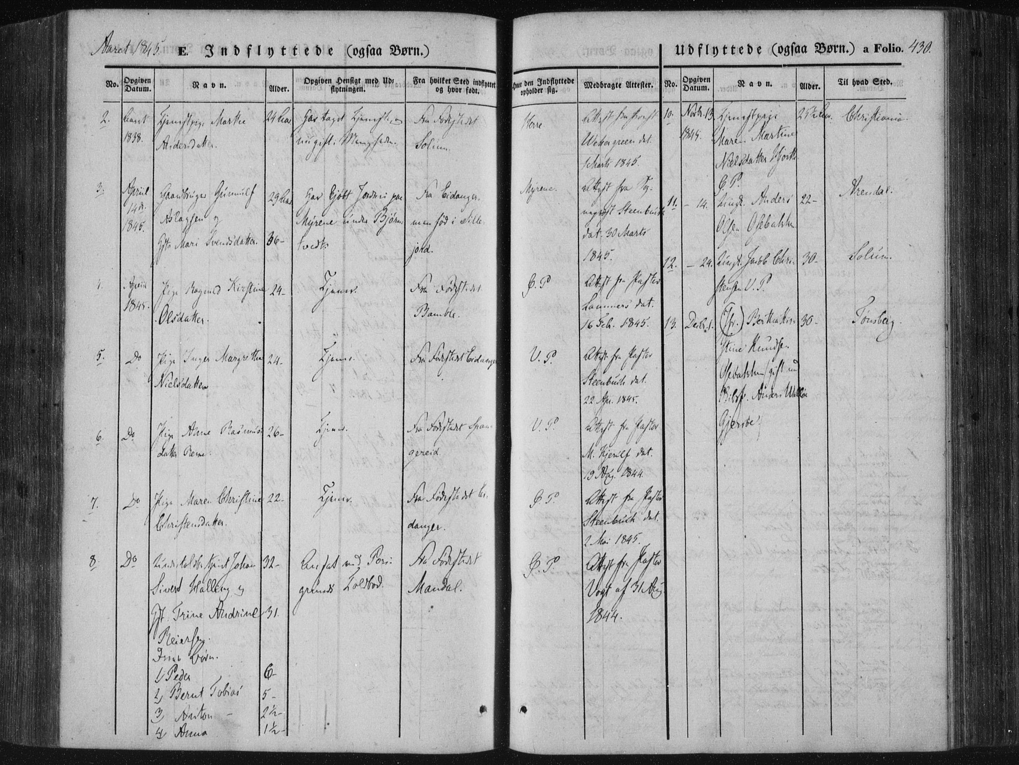 Porsgrunn kirkebøker , SAKO/A-104/F/Fa/L0006: Parish register (official) no. 6, 1841-1857, p. 430