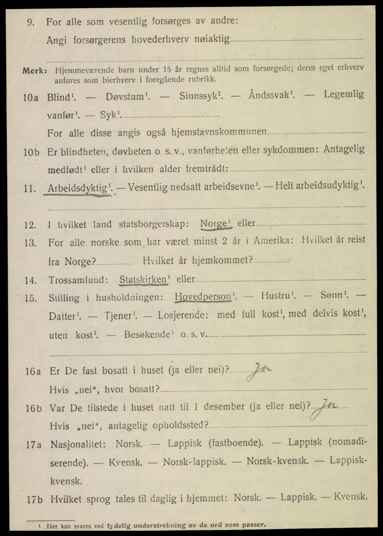 SAT, 1920 census for Leirfjord, 1920, p. 3806