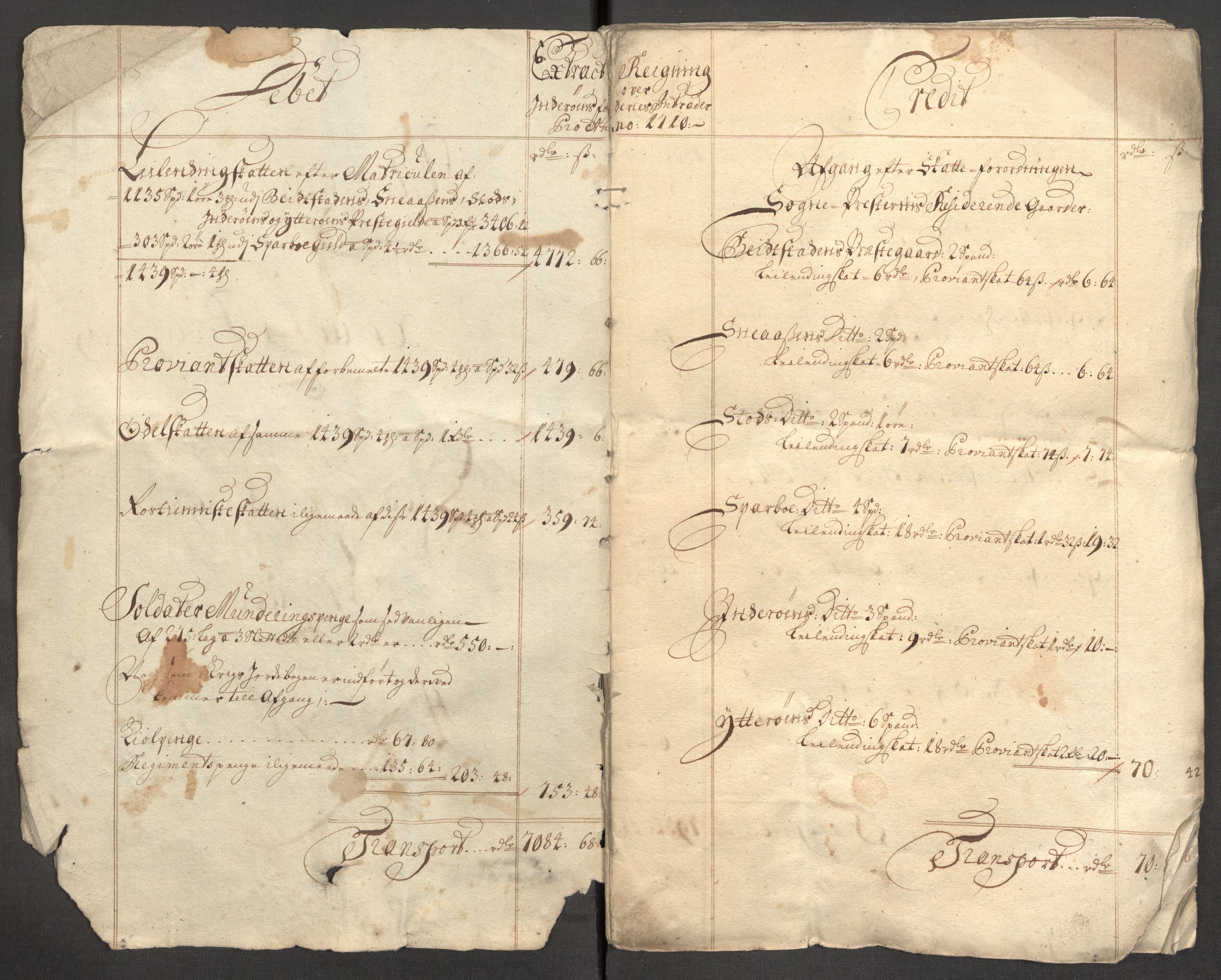 Rentekammeret inntil 1814, Reviderte regnskaper, Fogderegnskap, AV/RA-EA-4092/R63/L4318: Fogderegnskap Inderøy, 1710, p. 5