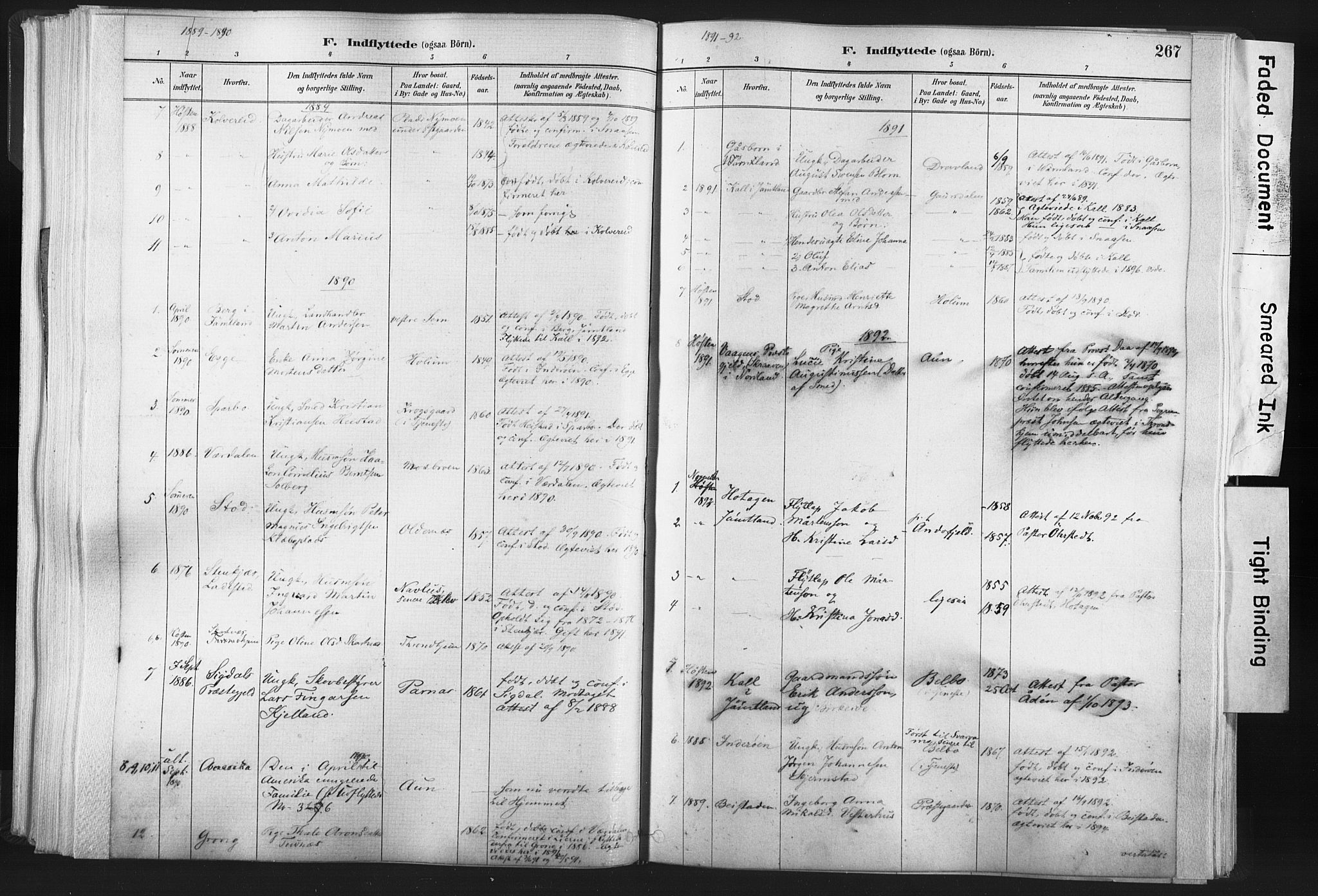 Ministerialprotokoller, klokkerbøker og fødselsregistre - Nord-Trøndelag, SAT/A-1458/749/L0474: Parish register (official) no. 749A08, 1887-1903, p. 267