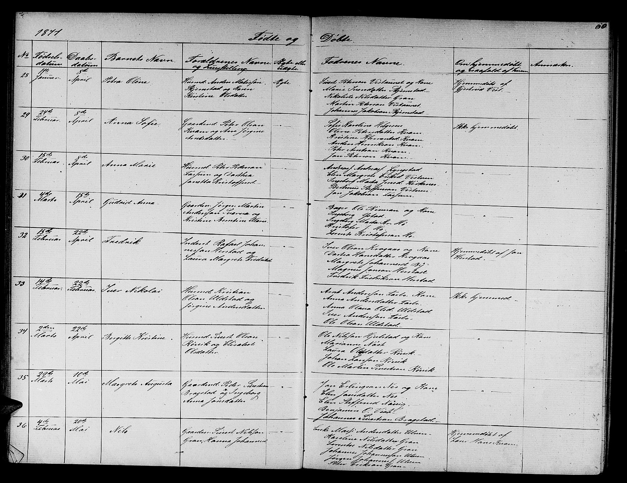 Ministerialprotokoller, klokkerbøker og fødselsregistre - Nord-Trøndelag, AV/SAT-A-1458/730/L0300: Parish register (copy) no. 730C03, 1872-1879, p. 50