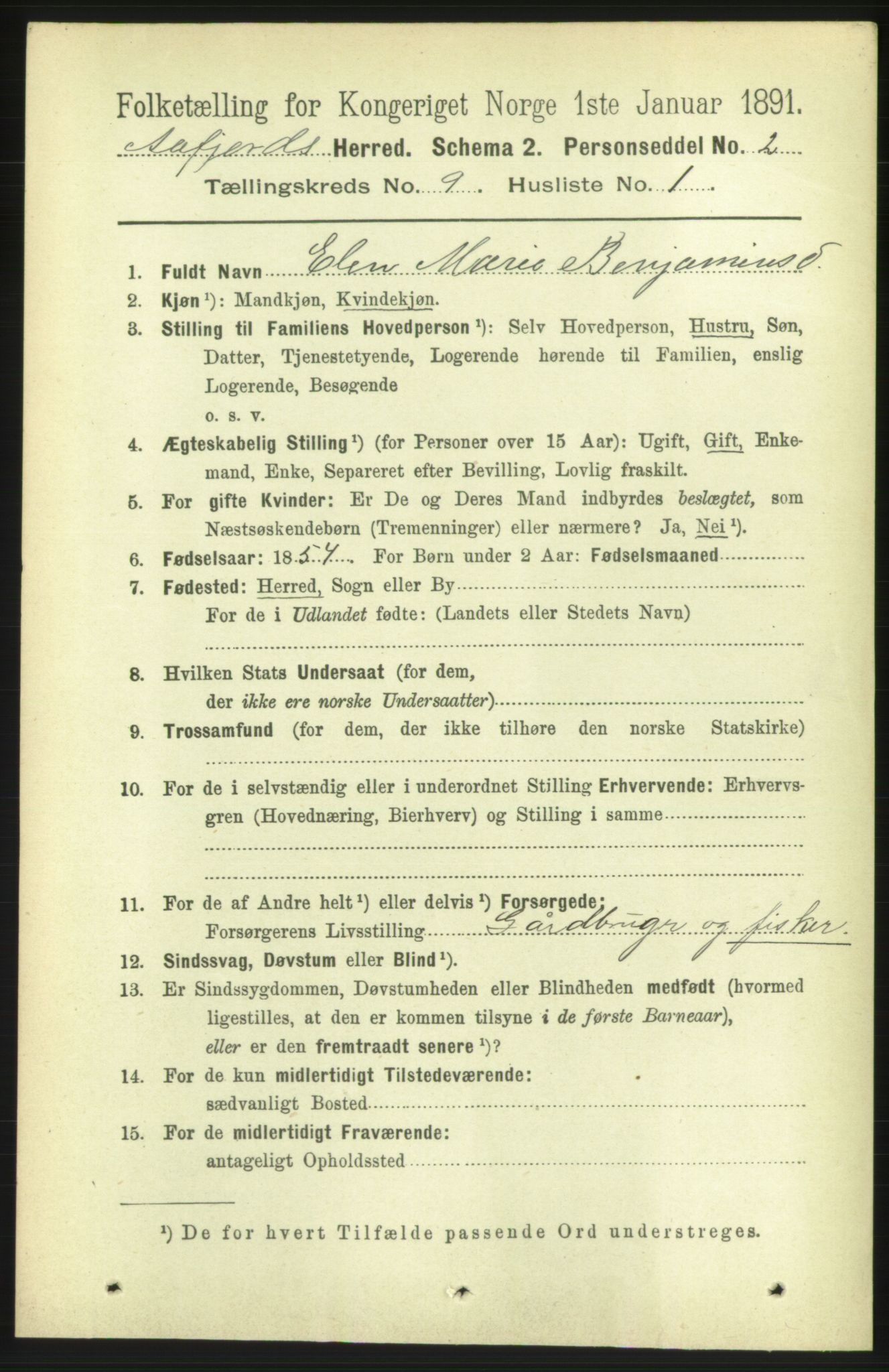 RA, 1891 census for 1630 Åfjord, 1891, p. 2443