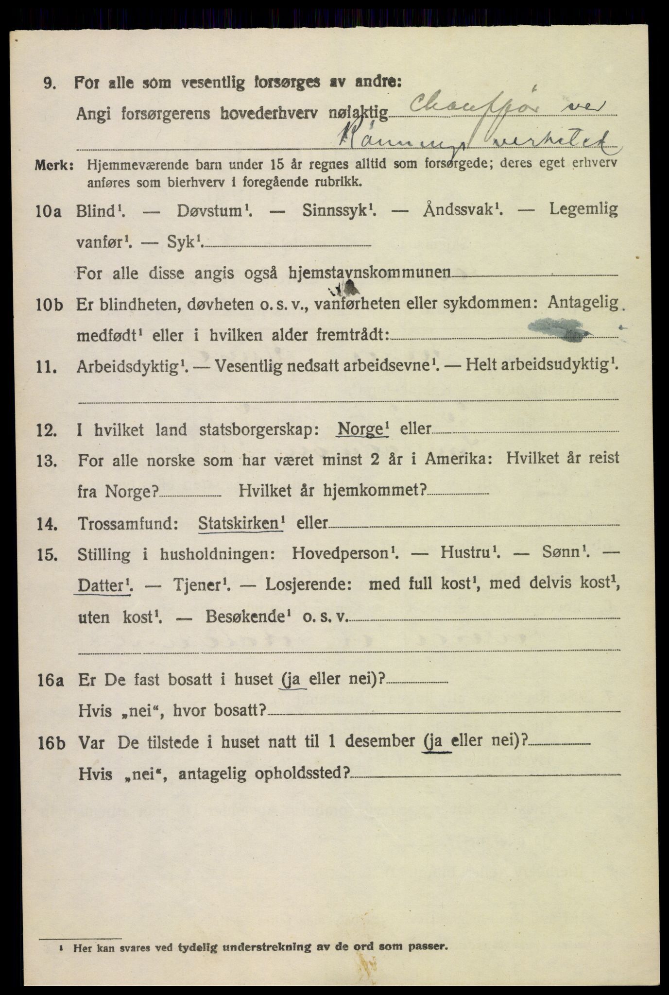 SAH, 1920 census for Fåberg, 1920, p. 7995