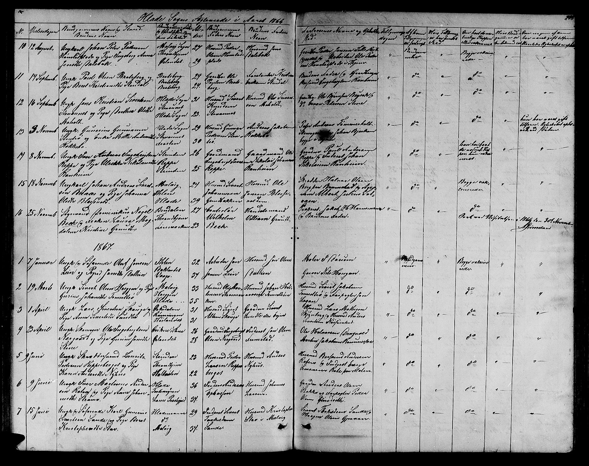 Ministerialprotokoller, klokkerbøker og fødselsregistre - Sør-Trøndelag, SAT/A-1456/606/L0311: Parish register (copy) no. 606C07, 1860-1877, p. 228