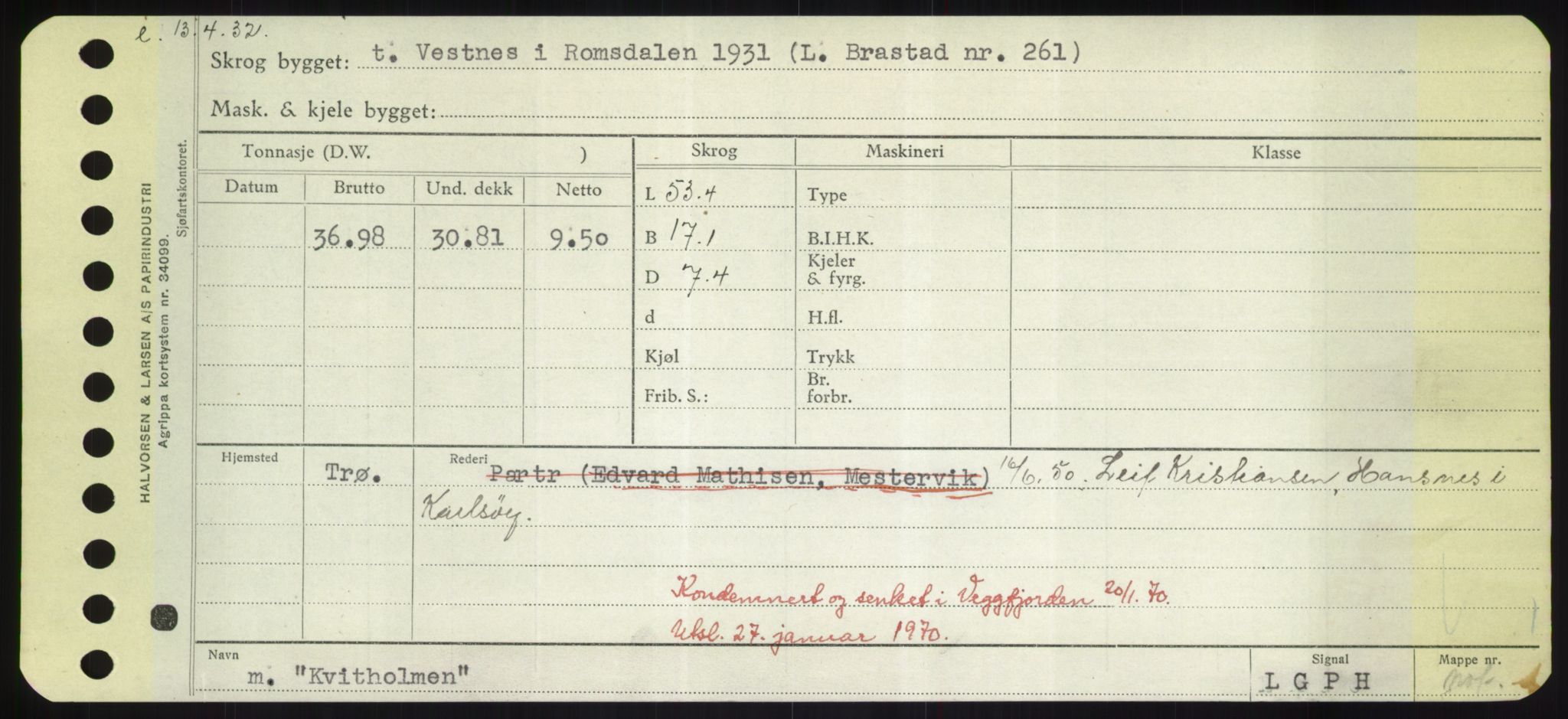 Sjøfartsdirektoratet med forløpere, Skipsmålingen, AV/RA-S-1627/H/Hd/L0021: Fartøy, Kor-Kår, p. 359