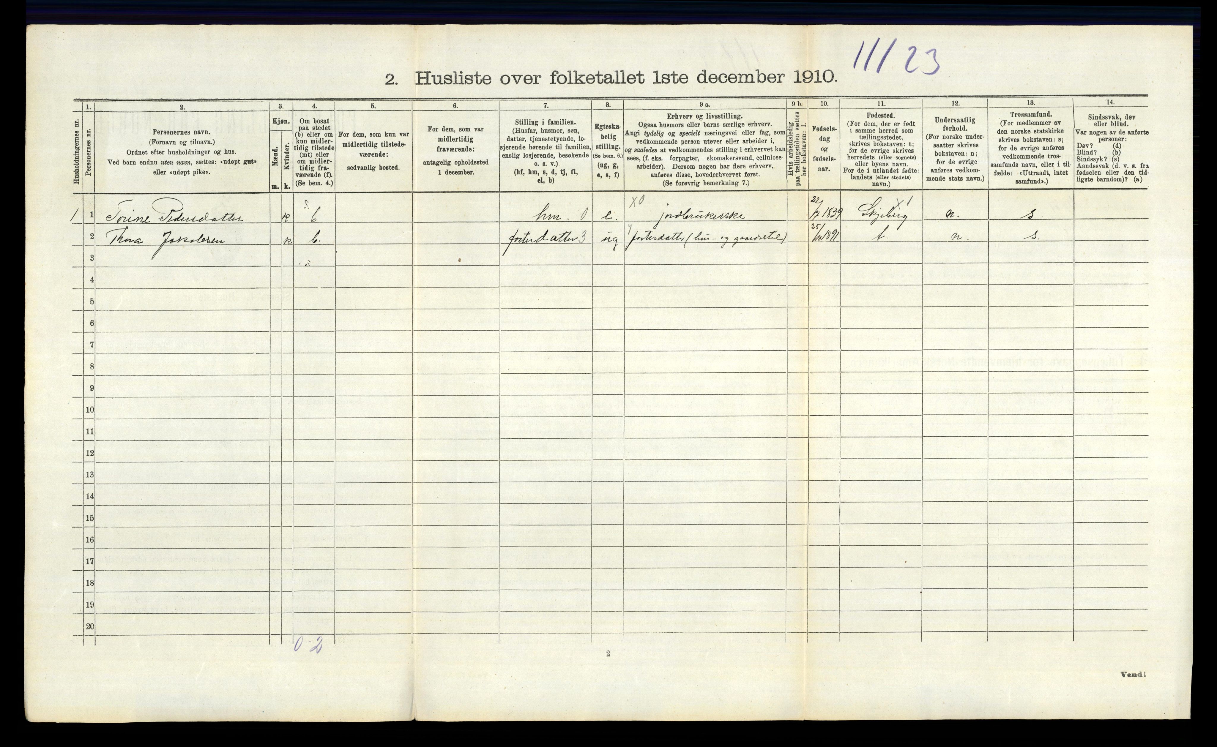 RA, 1910 census for Skjeberg, 1910, p. 1759