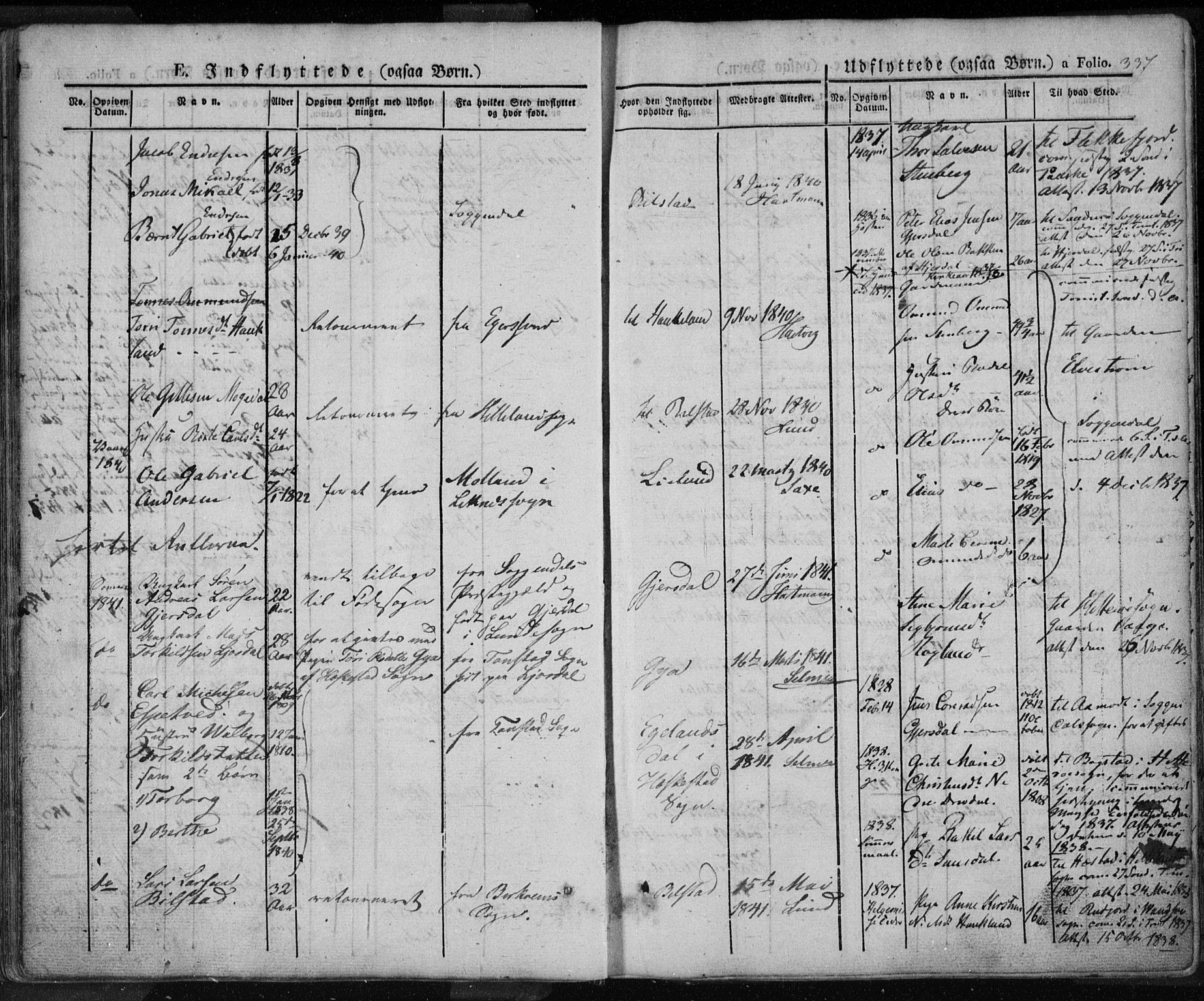 Lund sokneprestkontor, SAST/A-101809/S06/L0008: Parish register (official) no. A 7.2, 1833-1854, p. 337