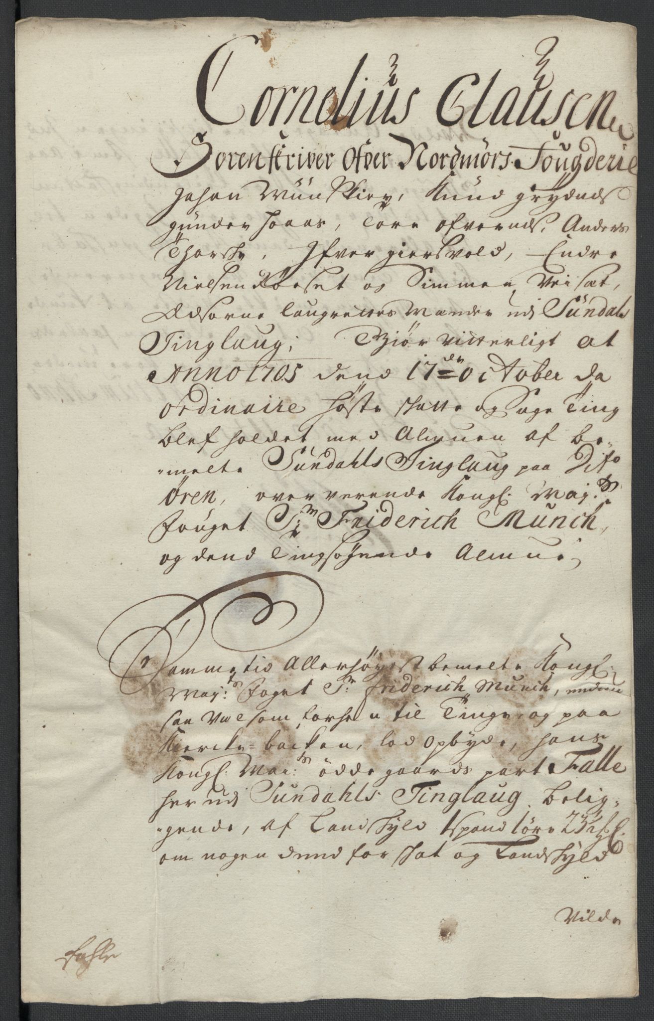 Rentekammeret inntil 1814, Reviderte regnskaper, Fogderegnskap, RA/EA-4092/R56/L3741: Fogderegnskap Nordmøre, 1705, p. 137