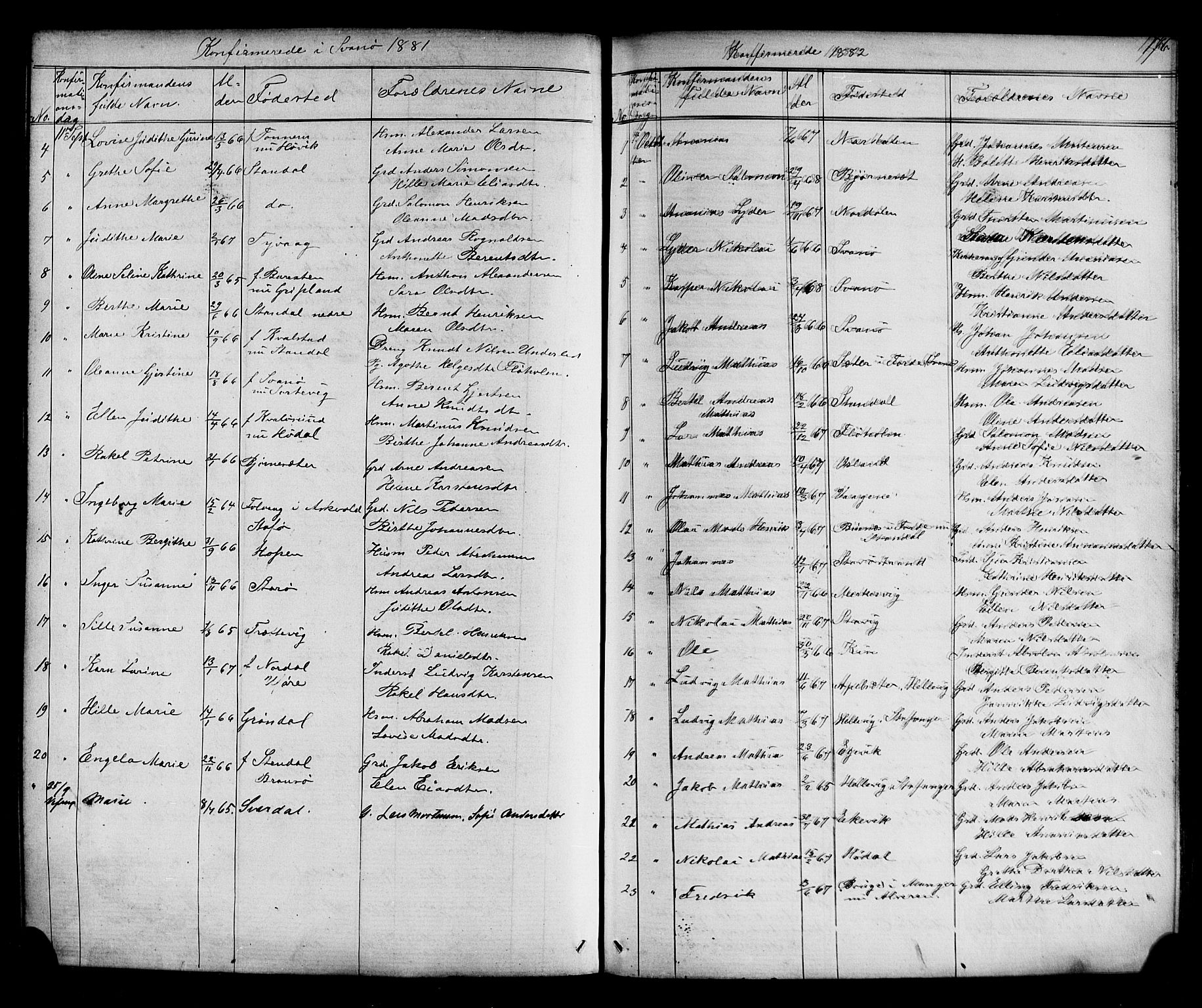 Kinn sokneprestembete, AV/SAB-A-80801/H/Hab/Habc/L0002: Parish register (copy) no. C 2, 1869-1918, p. 176