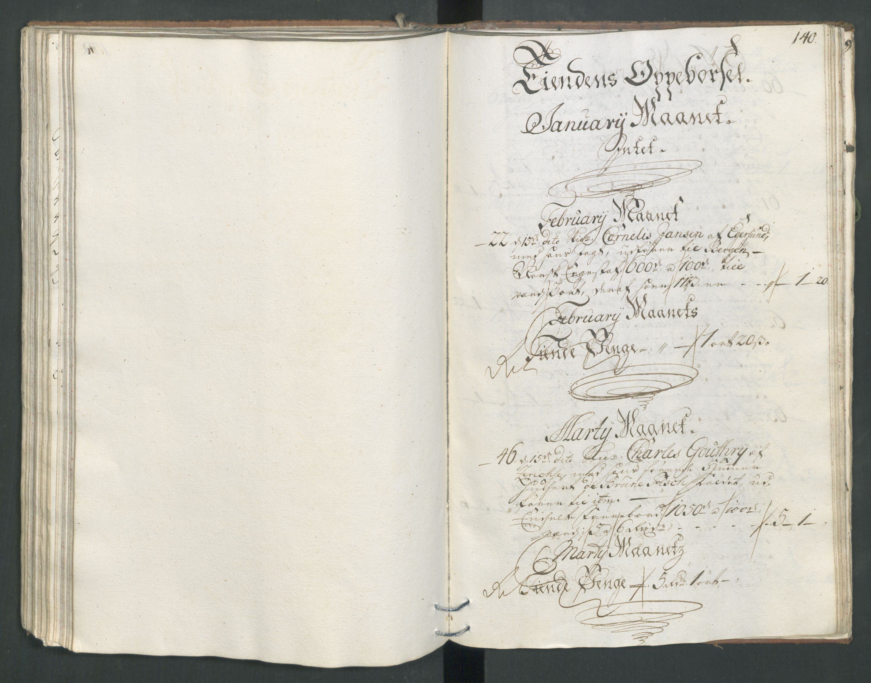 Generaltollkammeret, tollregnskaper, RA/EA-5490/R22/L0011/0001: Tollregnskaper Stavanger / Hovedtollbok, 1731, p. 139b-140a