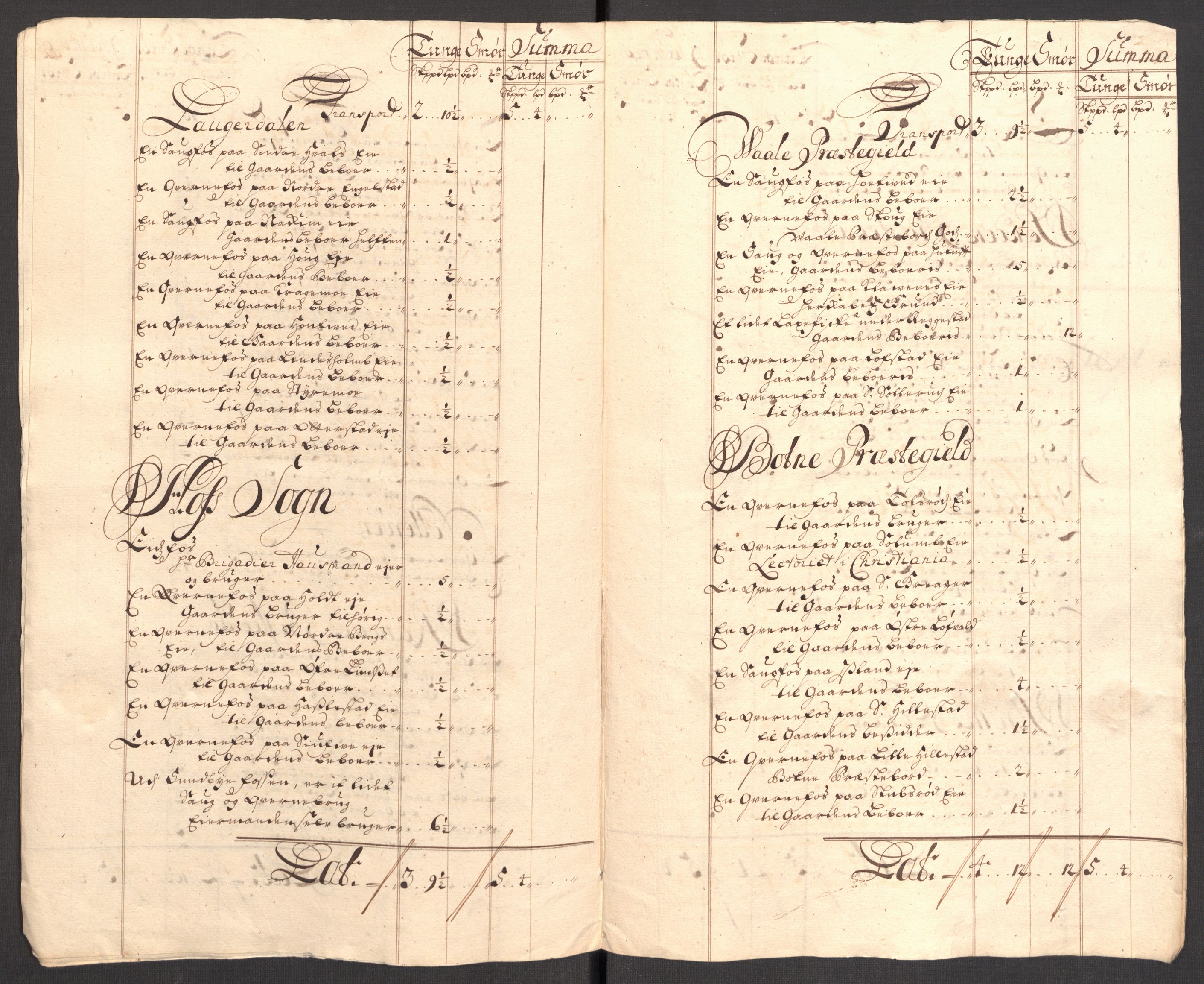 Rentekammeret inntil 1814, Reviderte regnskaper, Fogderegnskap, AV/RA-EA-4092/R32/L1871: Fogderegnskap Jarlsberg grevskap, 1703-1705, p. 617