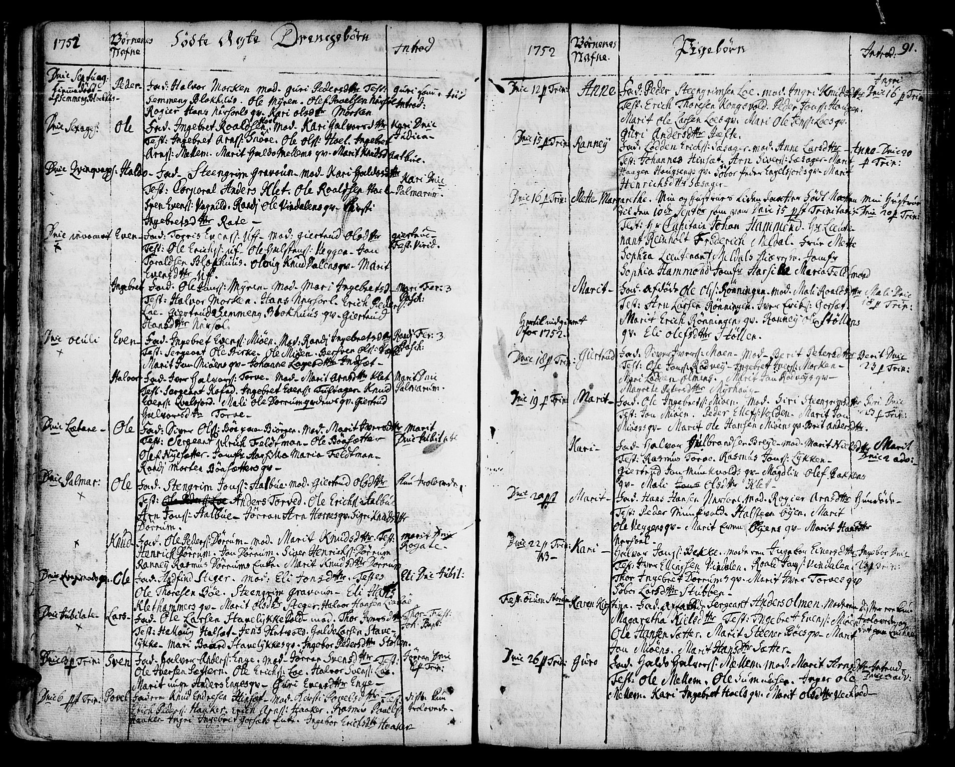 Ministerialprotokoller, klokkerbøker og fødselsregistre - Sør-Trøndelag, SAT/A-1456/678/L0891: Parish register (official) no. 678A01, 1739-1780, p. 91
