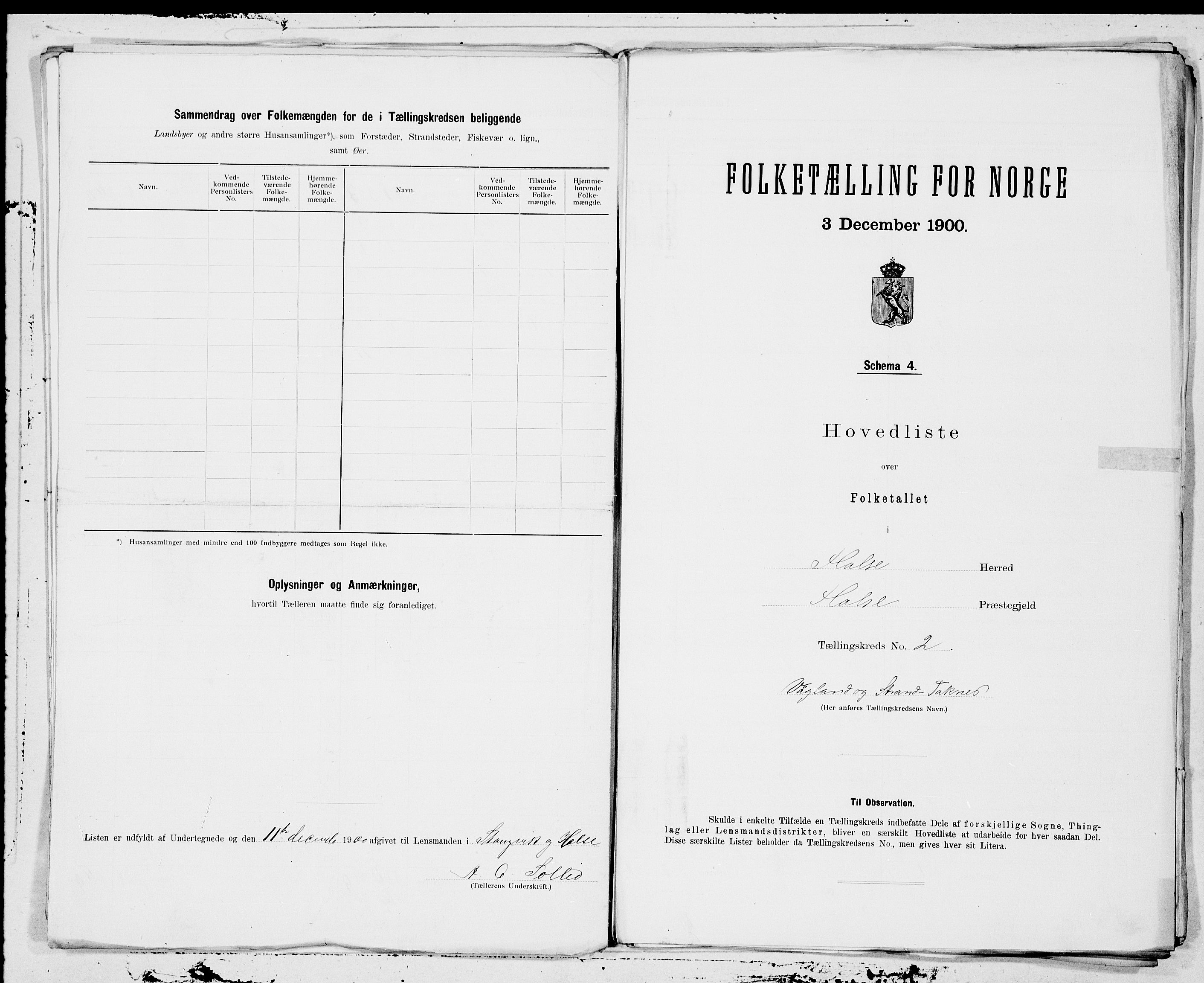 SAT, 1900 census for Halsa, 1900, p. 4