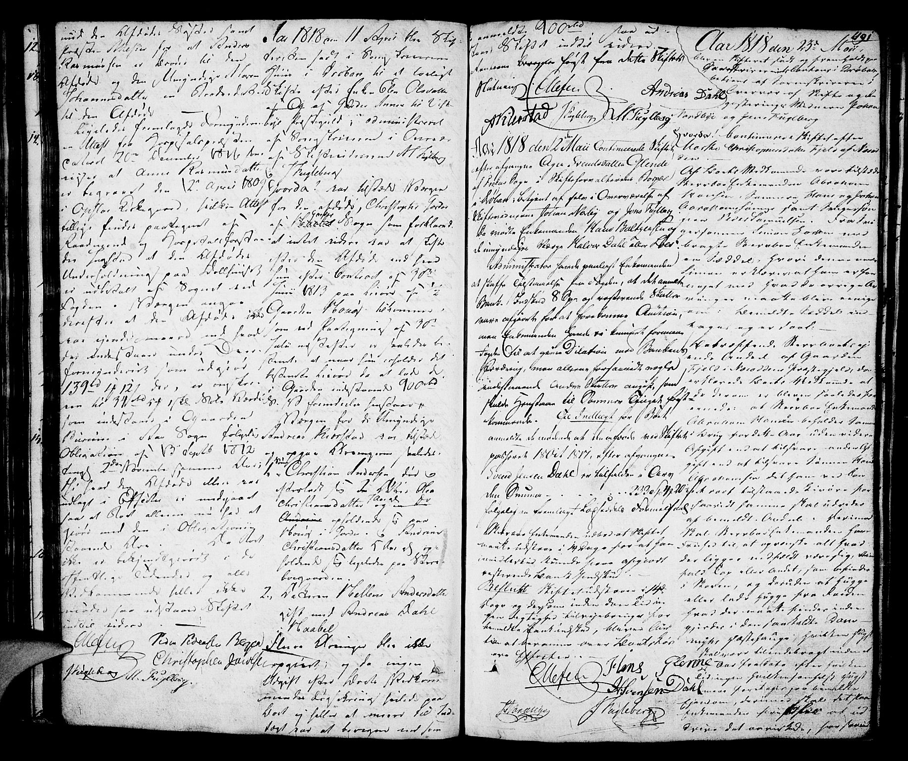 Follo sorenskriveri, AV/SAO-A-10274/H/Hb/L0014b: Skifteprotokoll, 1817-1823, p. 490b-491a