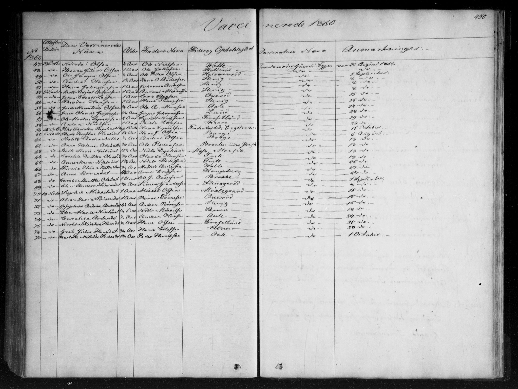 Onsøy prestekontor Kirkebøker, AV/SAO-A-10914/F/Fa/L0003: Parish register (official) no. I 3, 1841-1860, p. 450