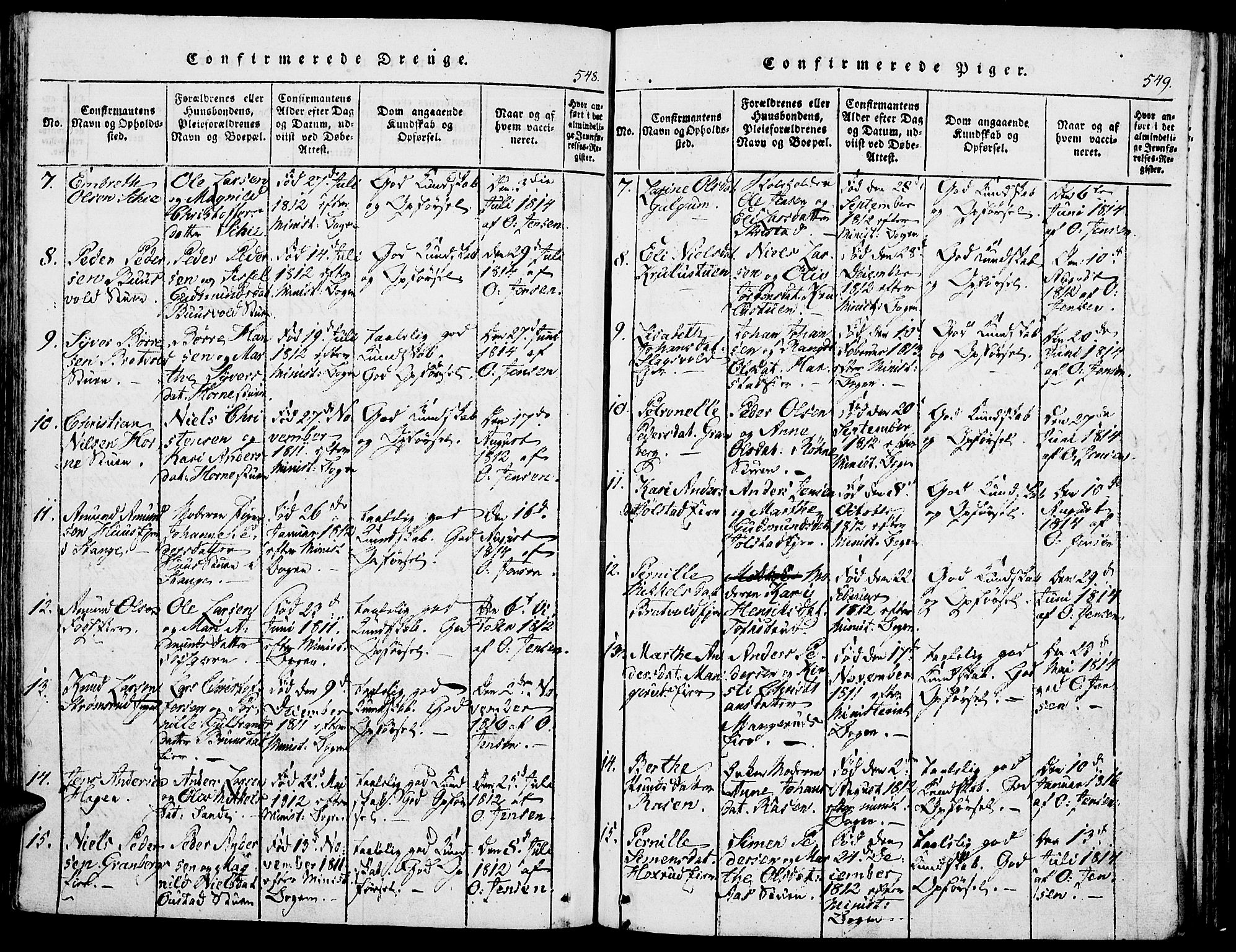 Romedal prestekontor, SAH/PREST-004/K/L0002: Parish register (official) no. 2, 1814-1828, p. 548-549