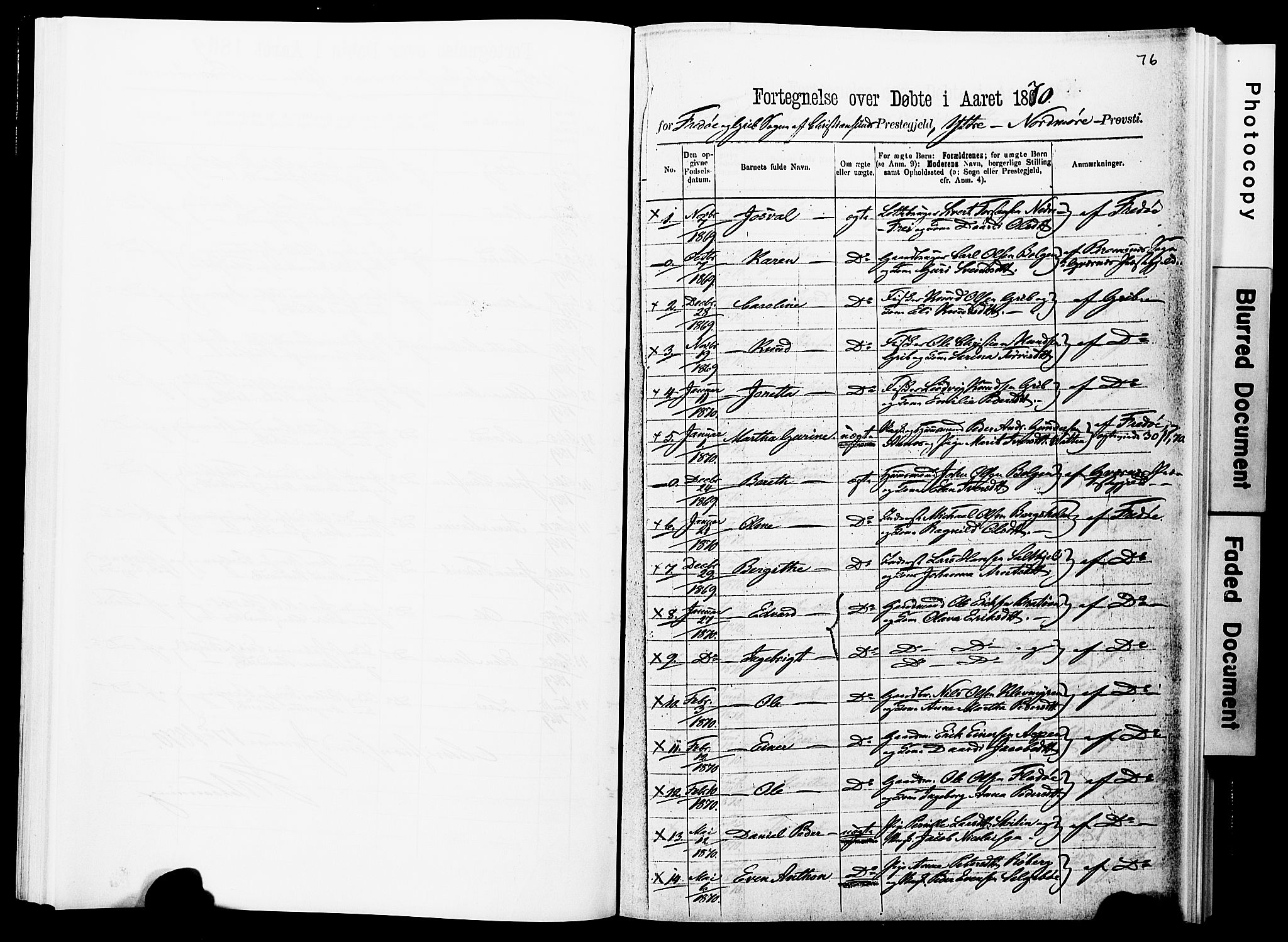 Ministerialprotokoller, klokkerbøker og fødselsregistre - Møre og Romsdal, SAT/A-1454/572/L0857: Parish register (official) no. 572D01, 1866-1872, p. 76