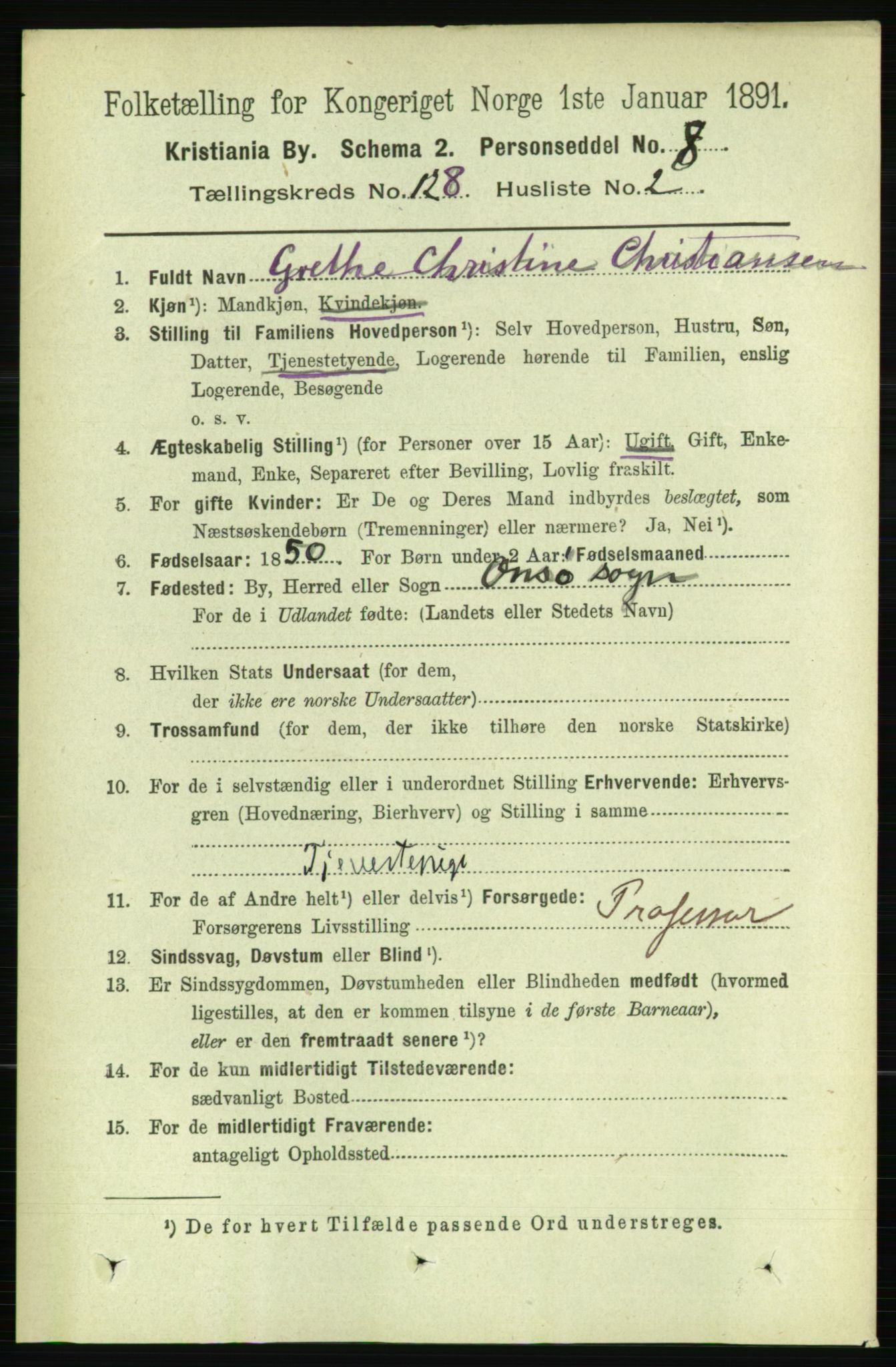 RA, 1891 census for 0301 Kristiania, 1891, p. 68614