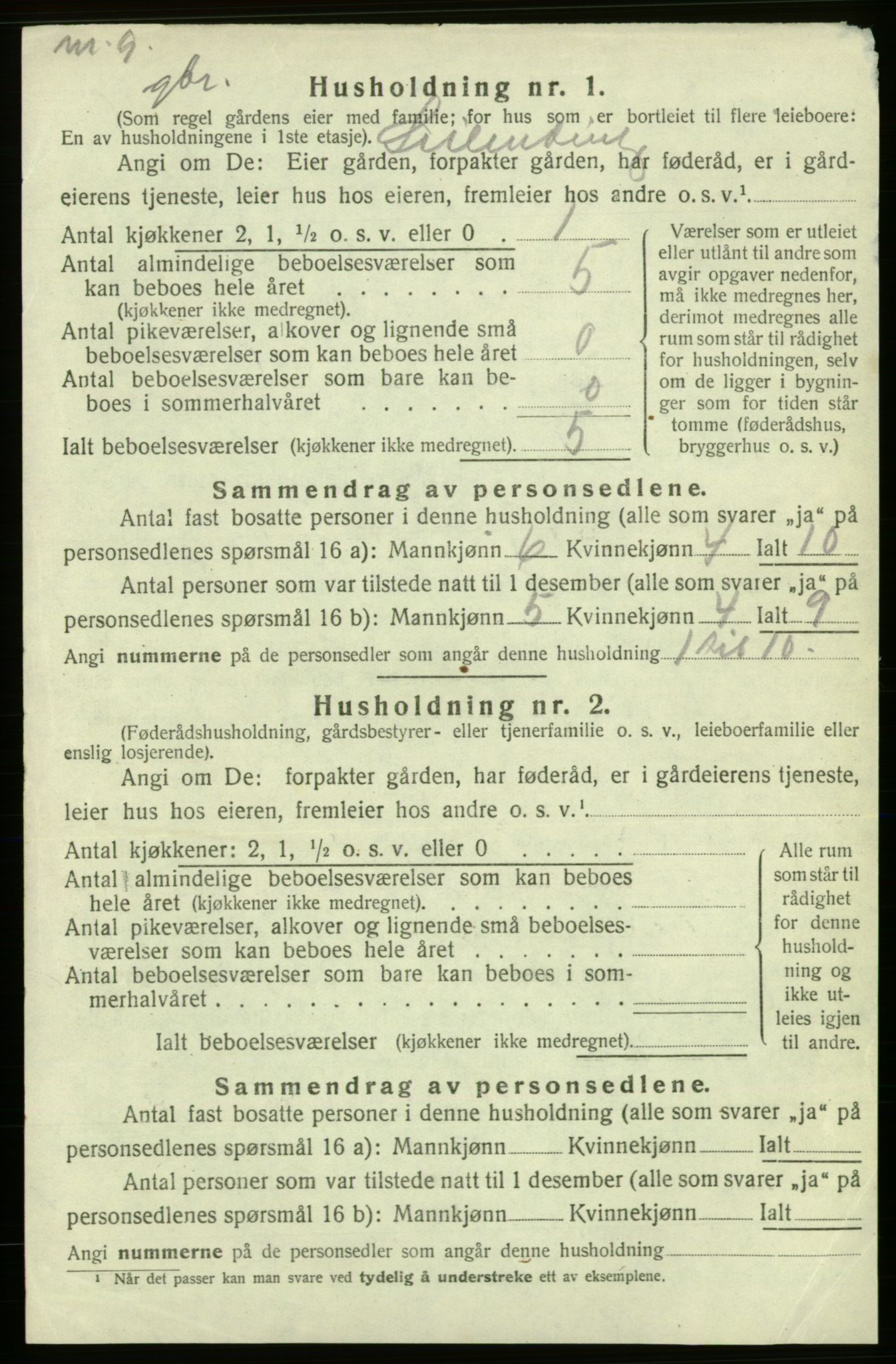 SAB, 1920 census for Kvinnherad, 1920, p. 1371