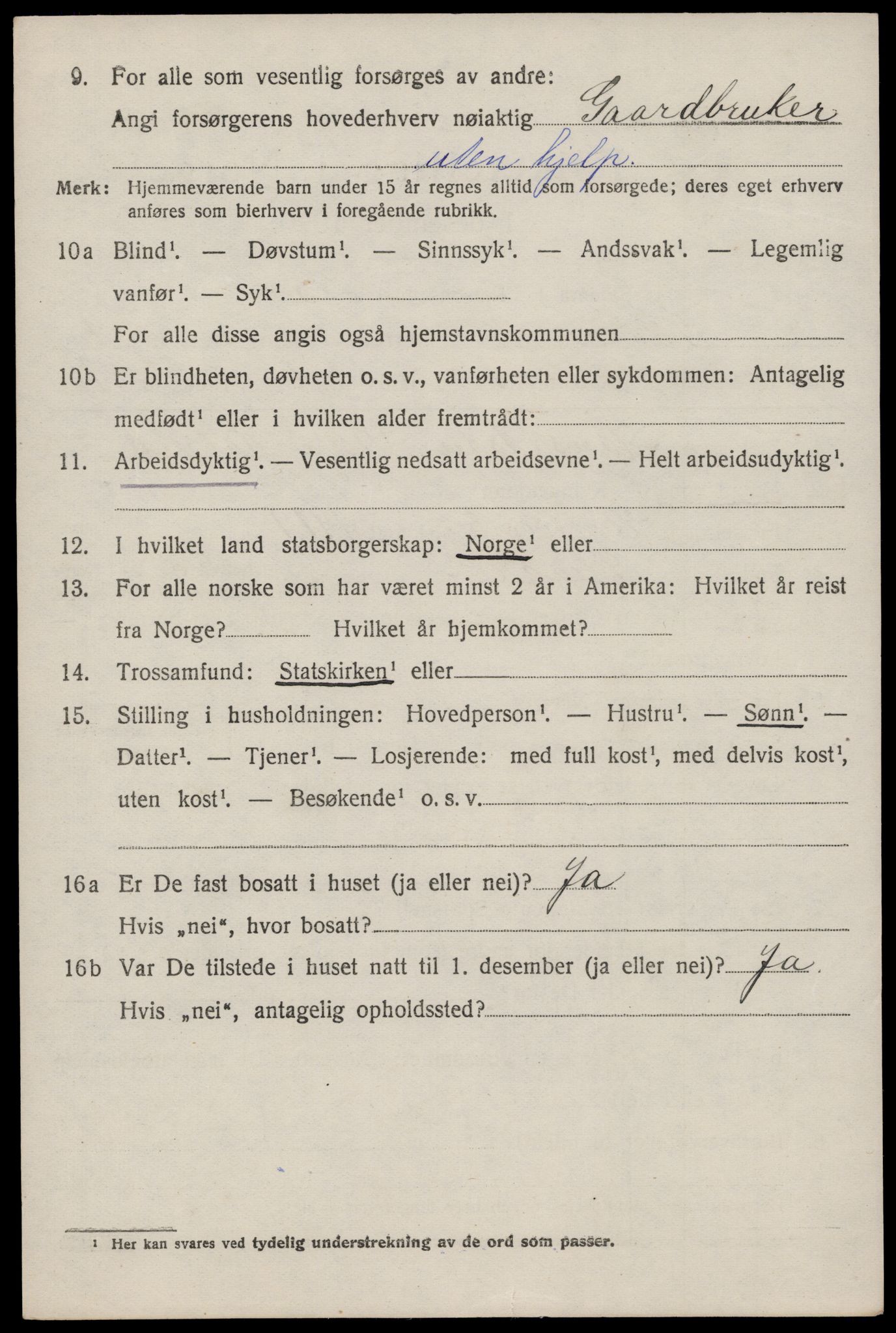 SAST, 1920 census for Skåre, 1920, p. 1095