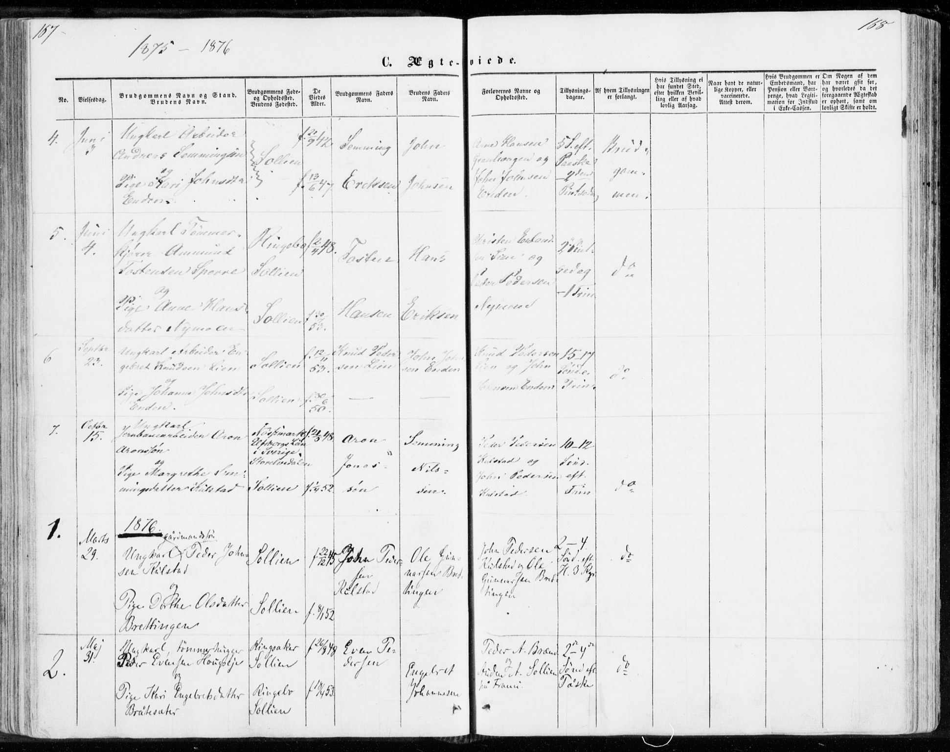 Sollia prestekontor, AV/SAH-PREST-050/H/Ha/Haa/L0001: Parish register (official) no. 1, 1856-1885, p. 167-168