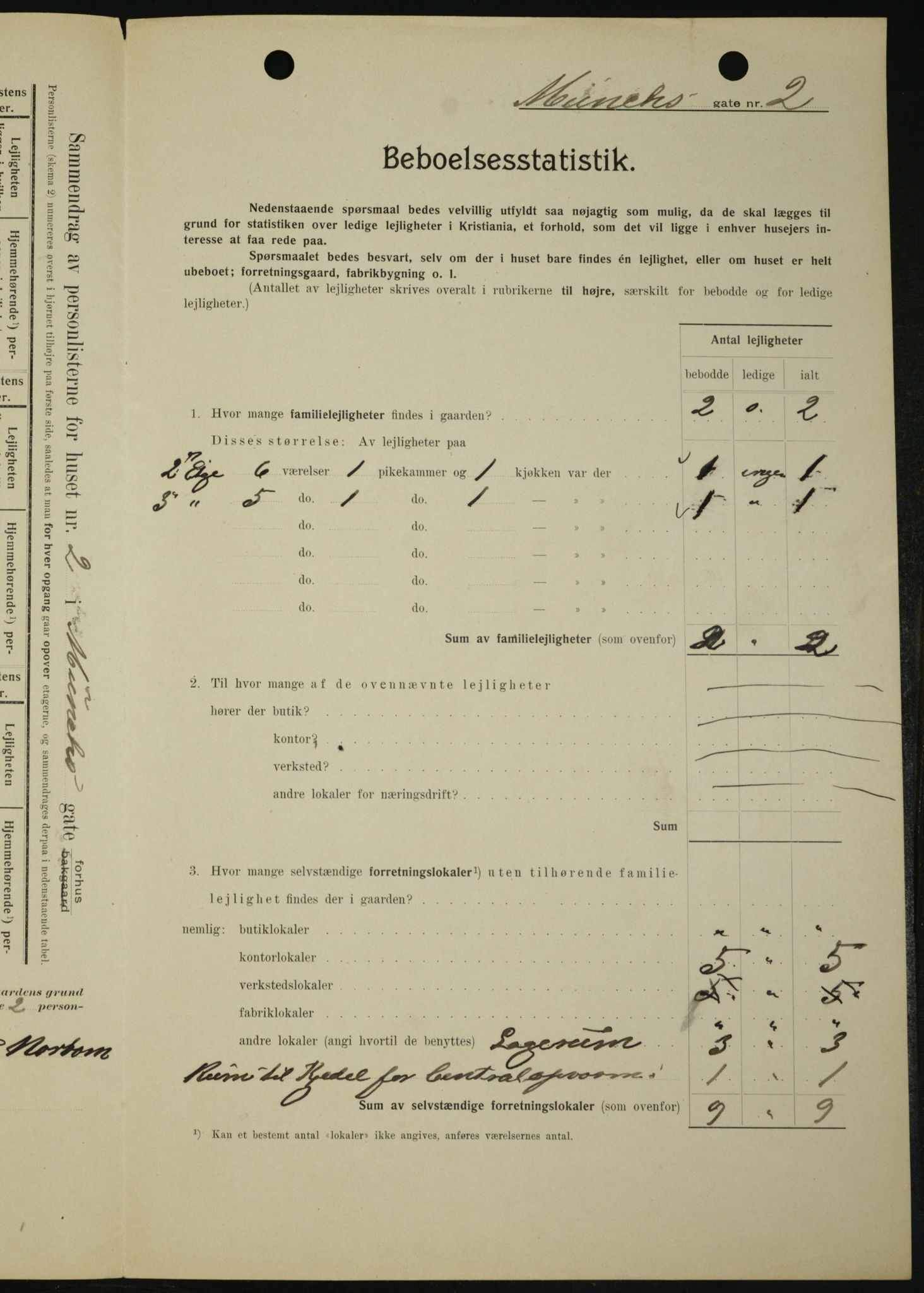 OBA, Municipal Census 1909 for Kristiania, 1909, p. 60324