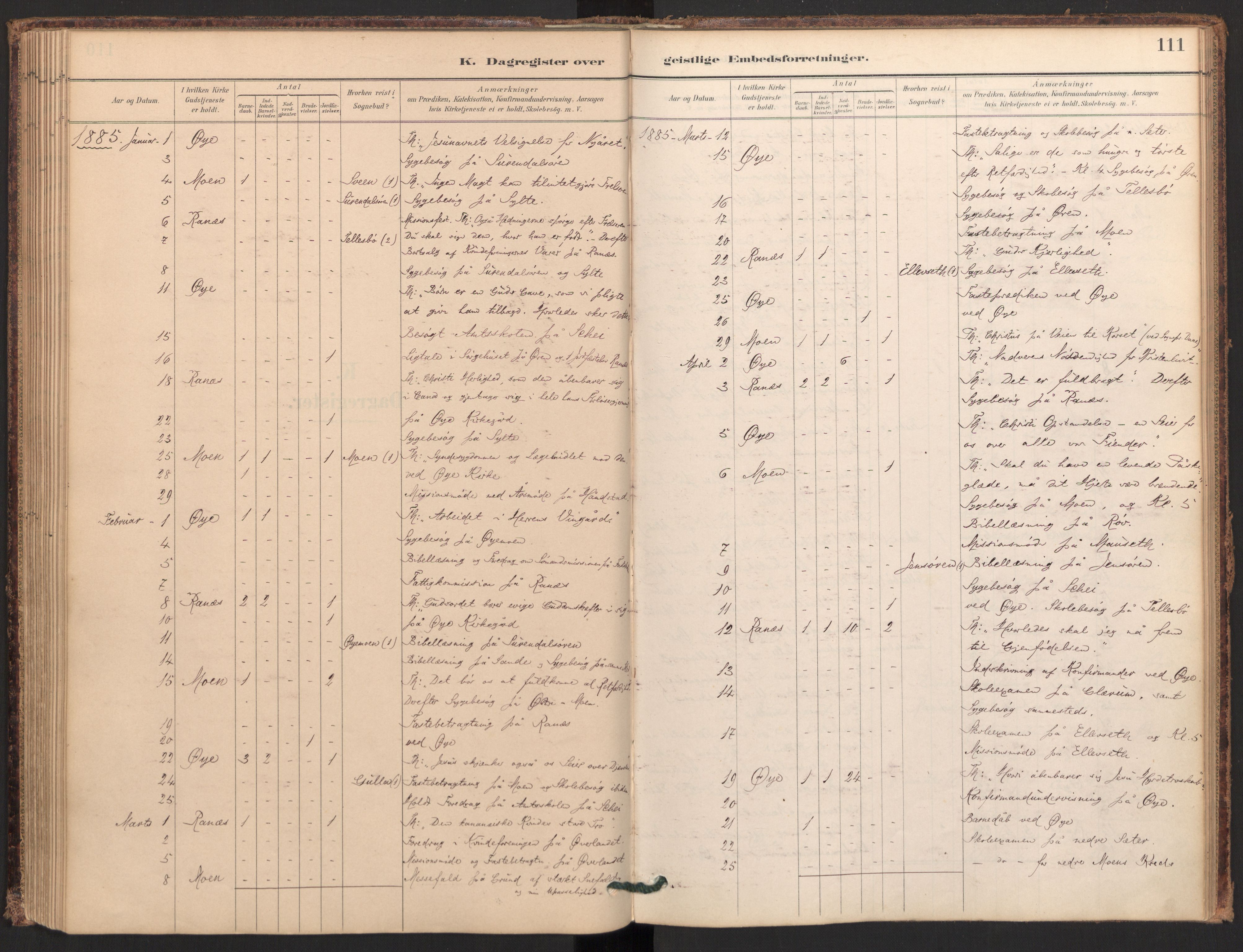 Ministerialprotokoller, klokkerbøker og fødselsregistre - Møre og Romsdal, AV/SAT-A-1454/595/L1047: Parish register (official) no. 595A09, 1885-1900, p. 111