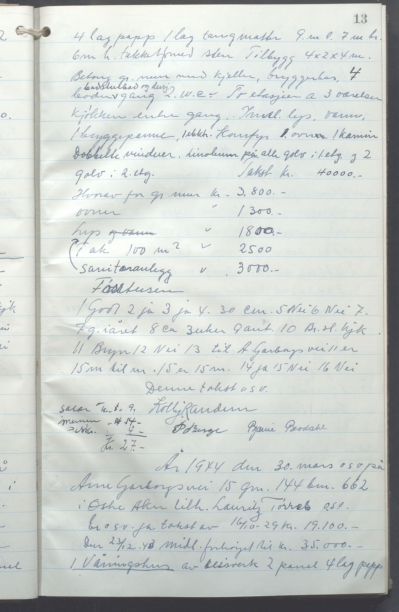 Lensmennene i Aker, OBA/A-10133/F/Fc/L0036: Branntakstprotokoll, 1944-1946, p. 13