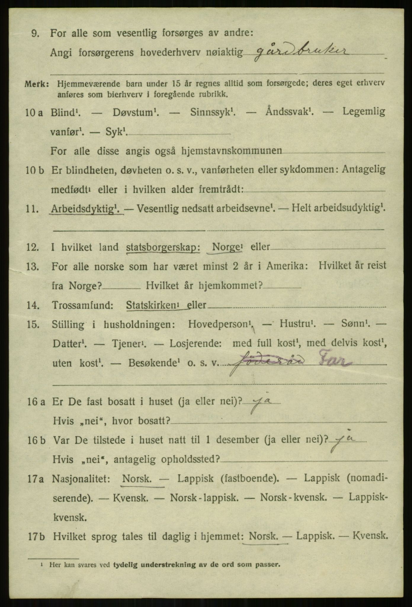 SATØ, 1920 census for Bardu, 1920, p. 3598