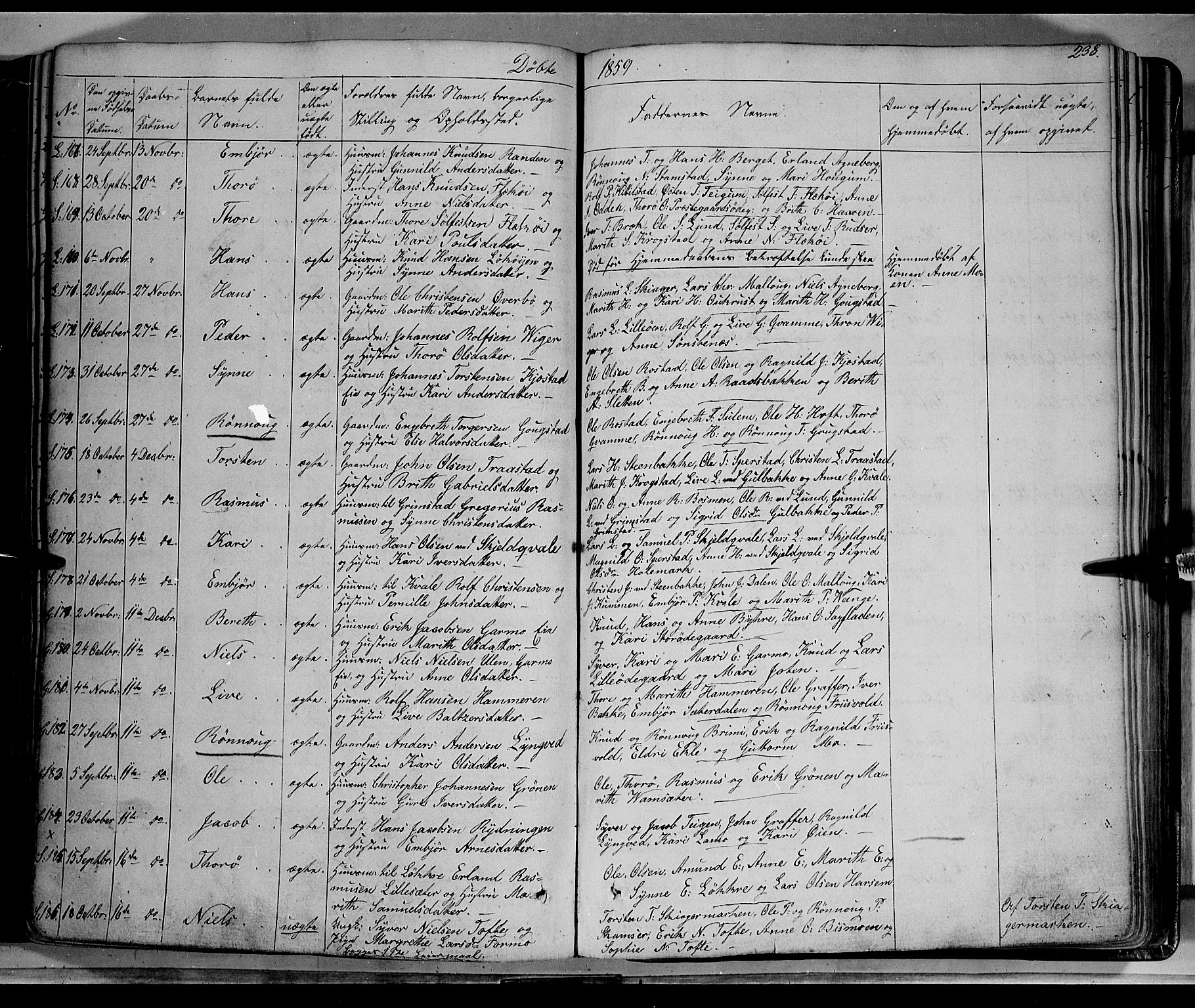 Lom prestekontor, SAH/PREST-070/K/L0006: Parish register (official) no. 6A, 1837-1863, p. 238