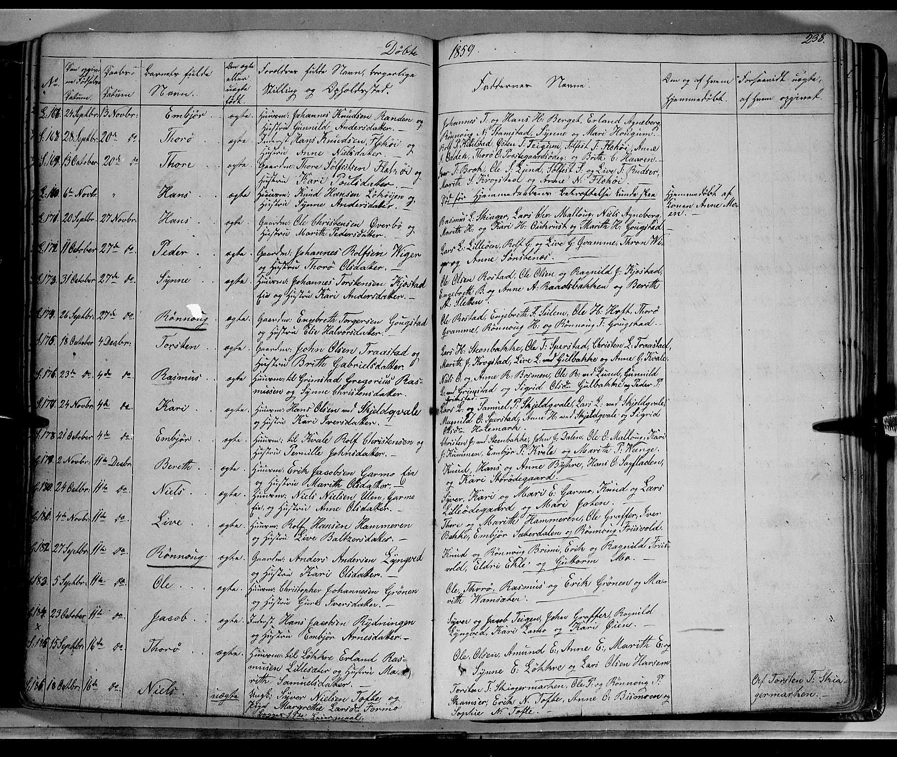 Lom prestekontor, AV/SAH-PREST-070/K/L0006: Parish register (official) no. 6A, 1837-1863, p. 238