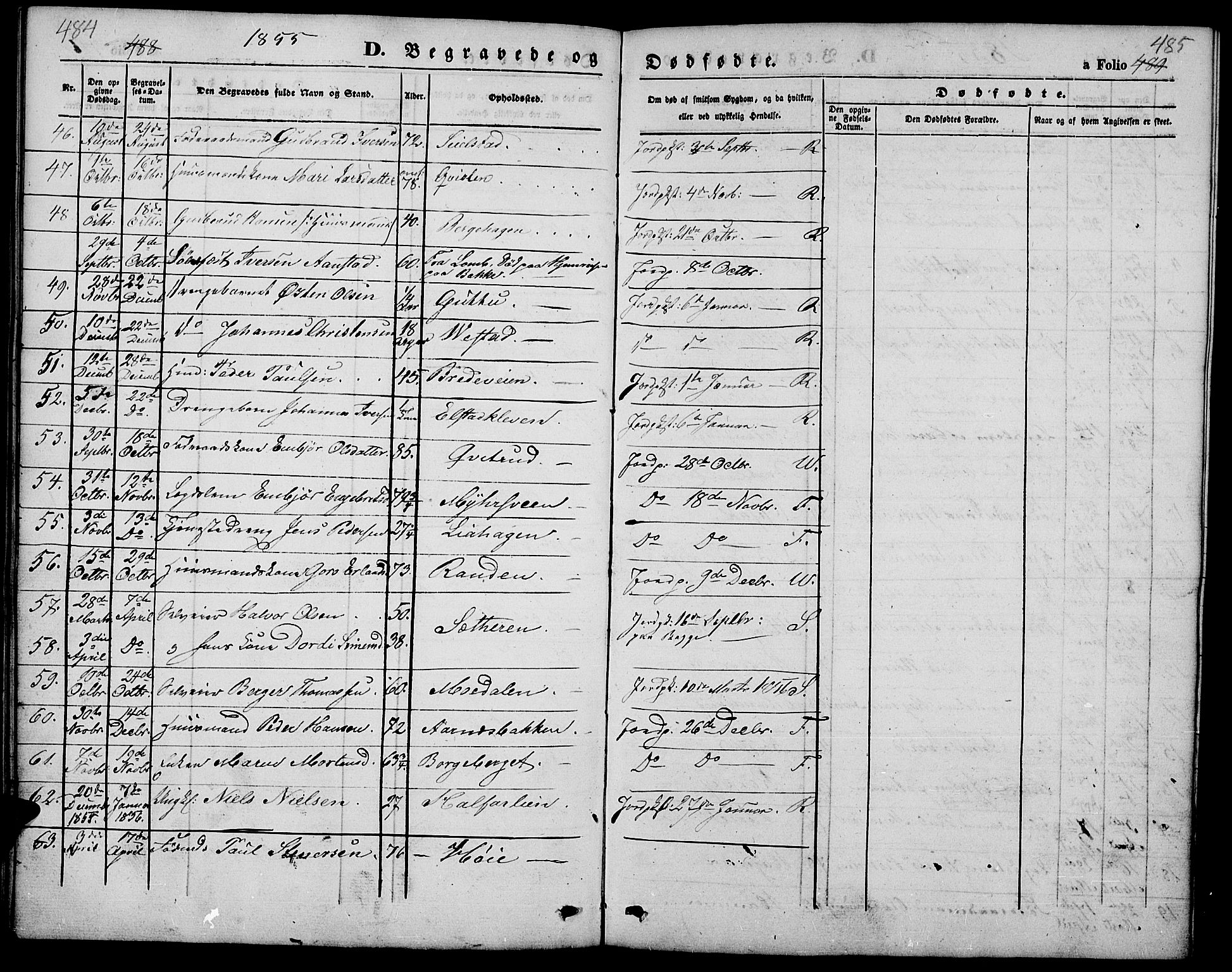 Ringebu prestekontor, SAH/PREST-082/H/Ha/Hab/L0003: Parish register (copy) no. 3, 1854-1866, p. 484-485