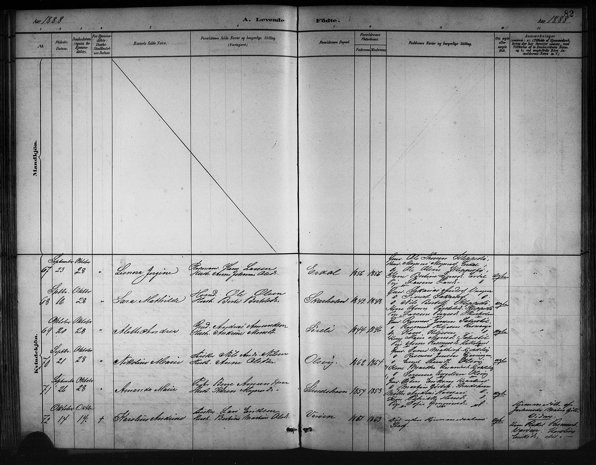 Askøy Sokneprestembete, AV/SAB-A-74101/H/Ha/Hab/Haba/L0008: Parish register (copy) no. A 8, 1882-1893, p. 82