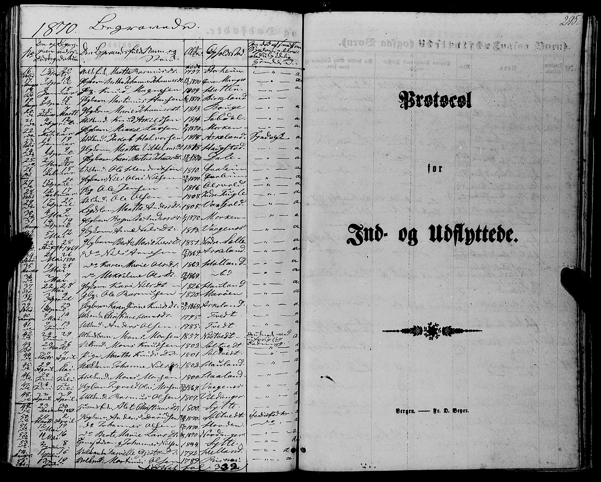 Manger sokneprestembete, AV/SAB-A-76801/H/Haa: Parish register (official) no. A 7, 1860-1870, p. 295