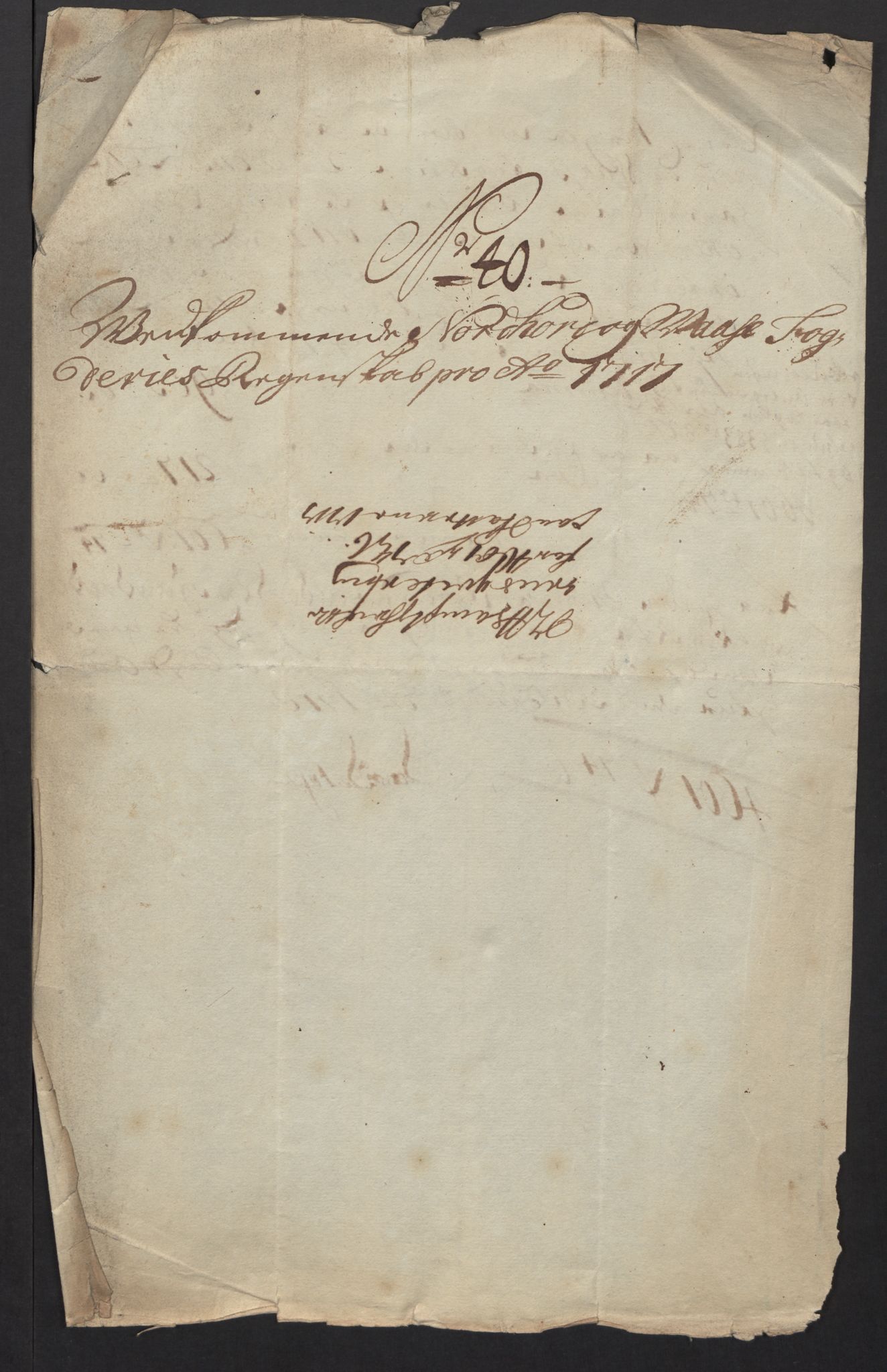 Rentekammeret inntil 1814, Reviderte regnskaper, Fogderegnskap, AV/RA-EA-4092/R51/L3201: Fogderegnskap Nordhordland og Voss, 1717, p. 240