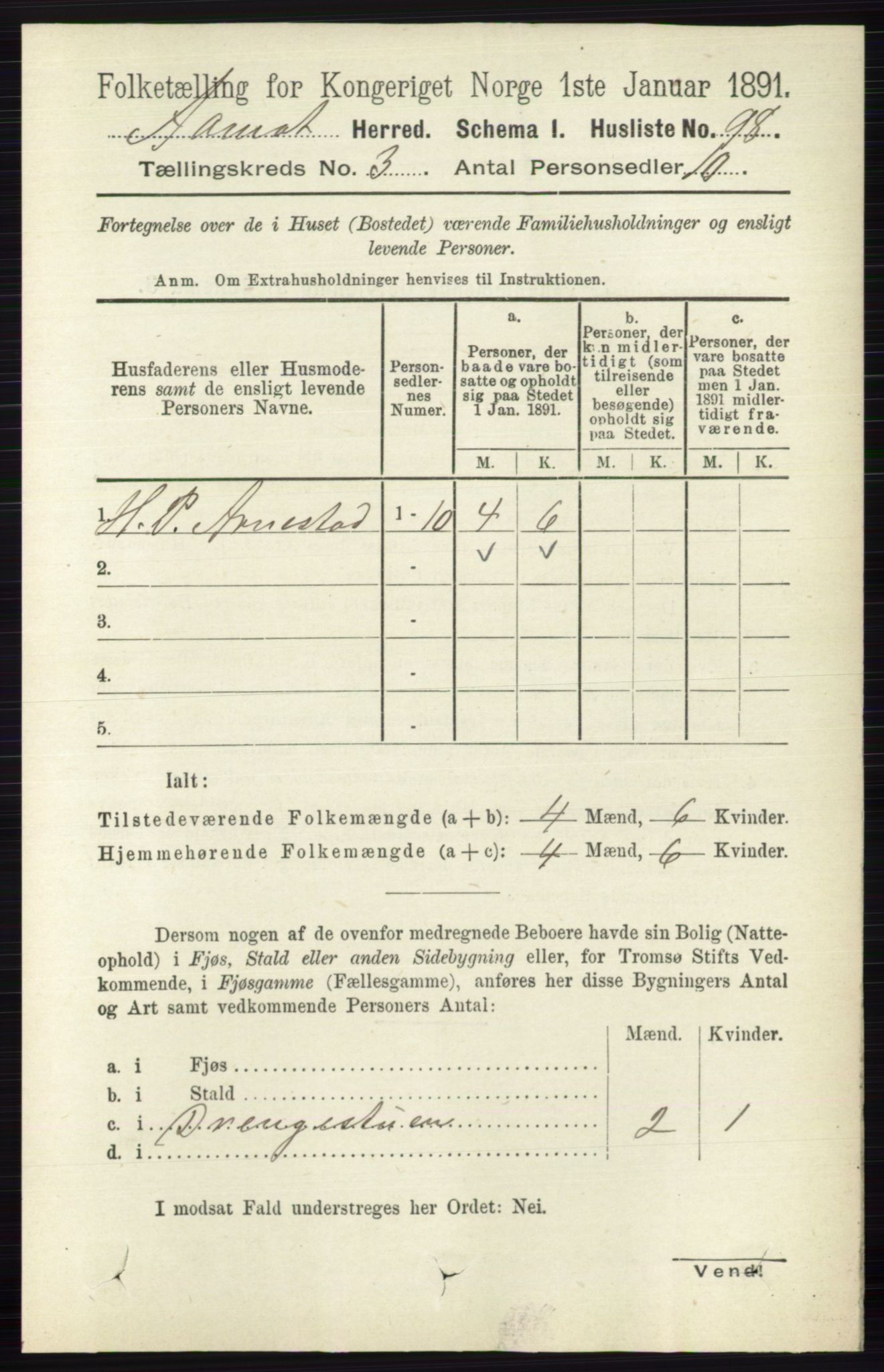 RA, 1891 census for 0429 Åmot, 1891, p. 1483