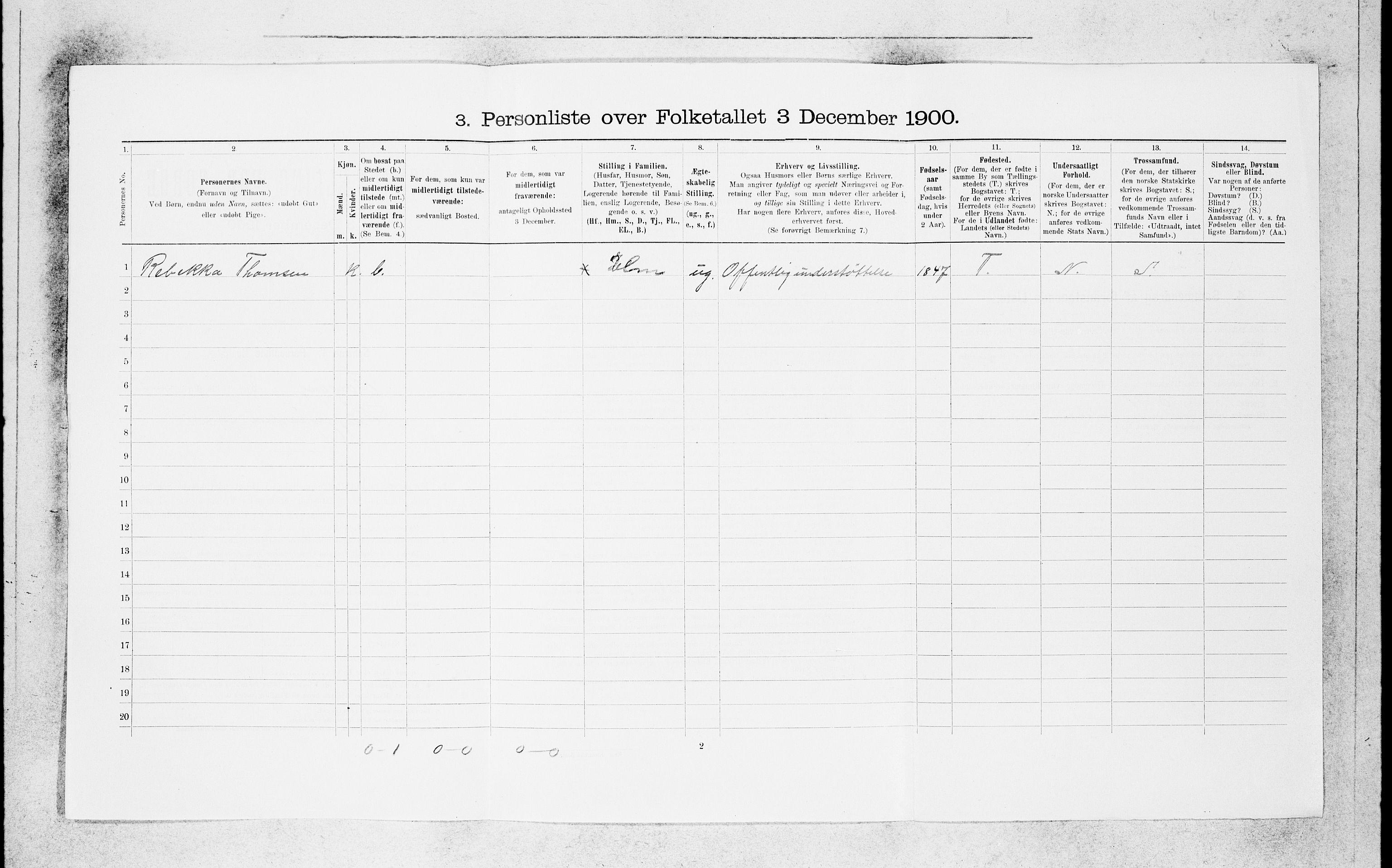 SAB, 1900 census for Bergen, 1900, p. 5356