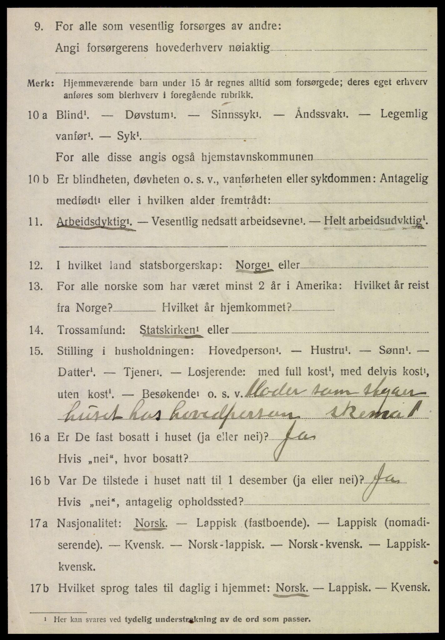 SAT, 1920 census for Brønnøy, 1920, p. 4327