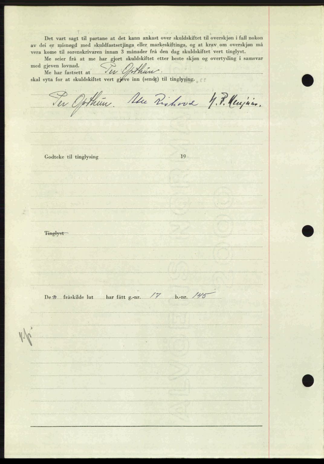 Ytre Sogn tingrett, SAB/A-2601/1/G/Gbb/L0007: Mortgage book no. A4 - A5 (B3), 1949-1949, Diary no: : 572/1949