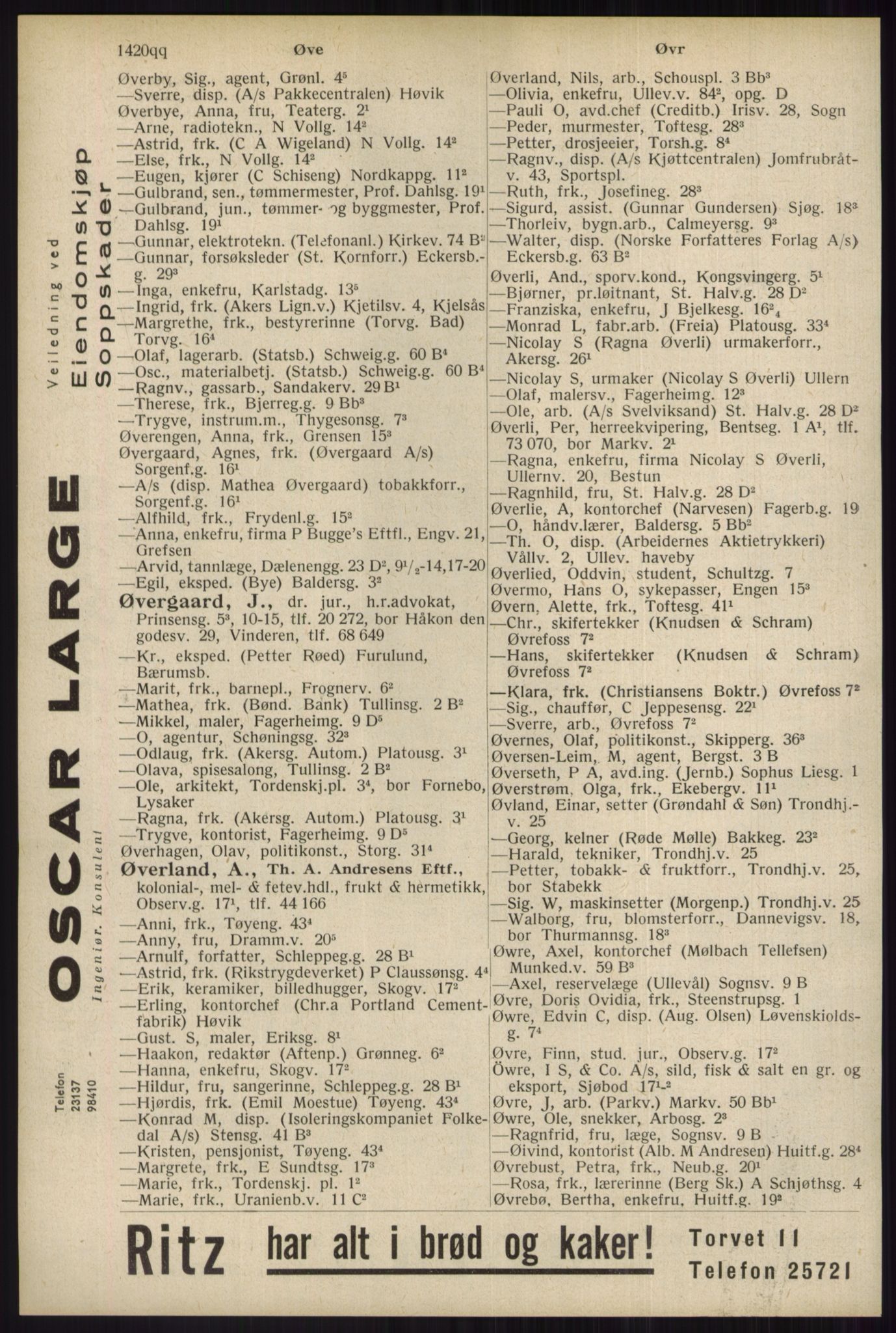 Kristiania/Oslo adressebok, PUBL/-, 1934, p. 1420