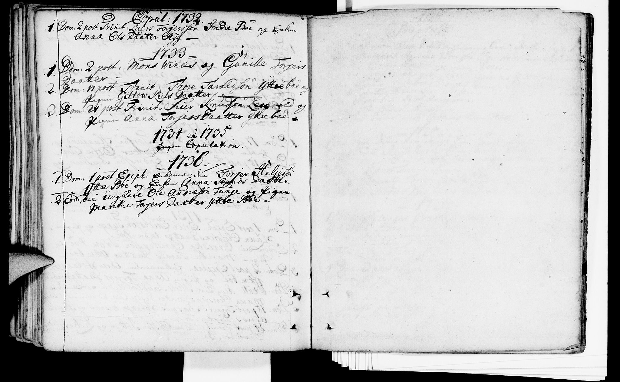 Domkirken sokneprestkontor, AV/SAST-A-101812/001/30/30BA/L0002: Parish register (official) no. A 2 /2, 1727-1737