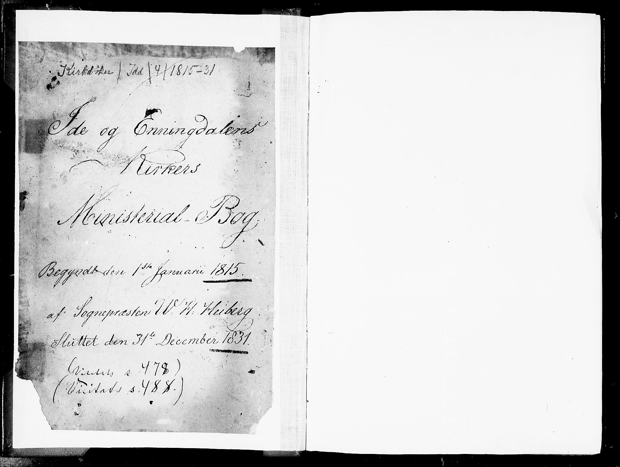 Idd prestekontor Kirkebøker, AV/SAO-A-10911/F/Fc/L0002: Parish register (official) no. III 2, 1815-1831