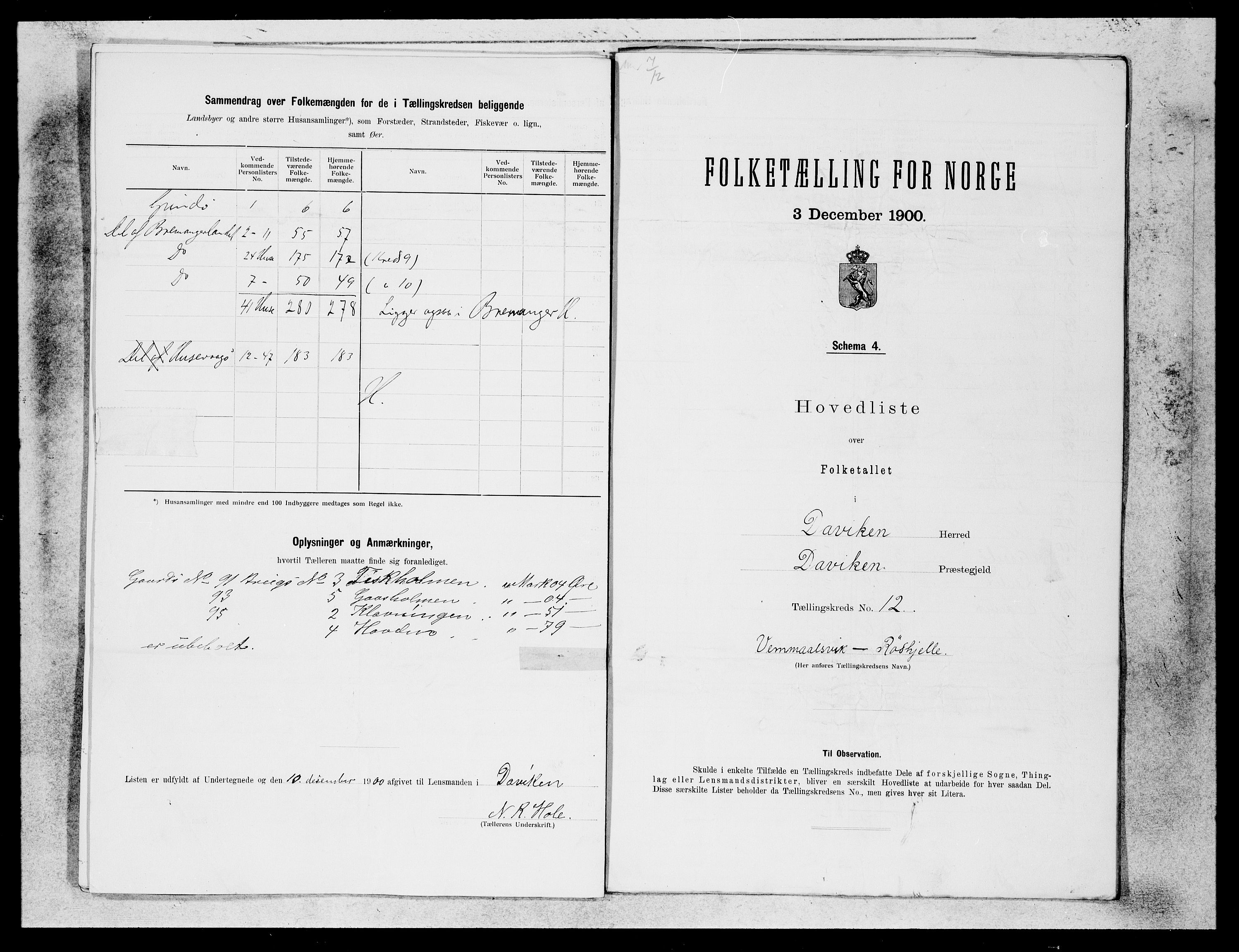 SAB, 1900 census for Davik, 1900, p. 23