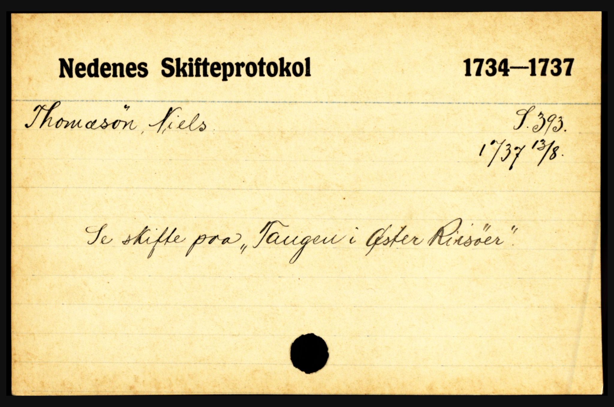 Nedenes sorenskriveri før 1824, AV/SAK-1221-0007/H, p. 30013