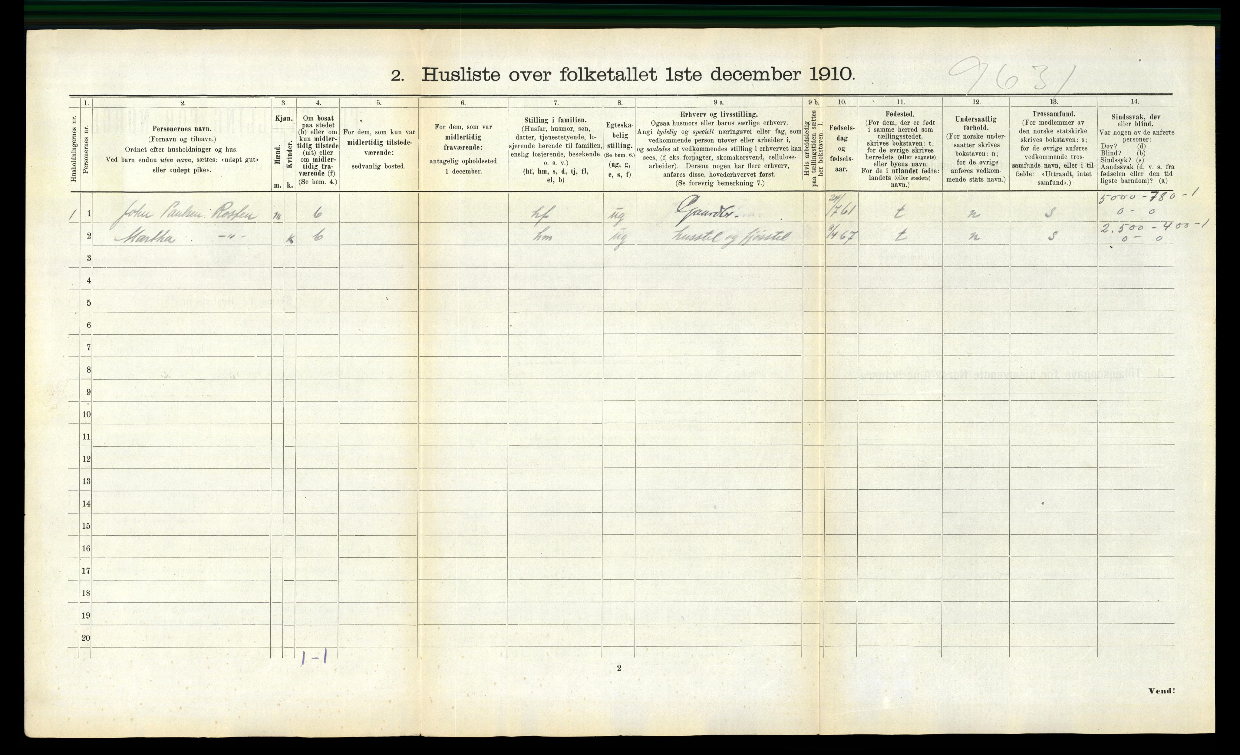 RA, 1910 census for Tiller, 1910, p. 167