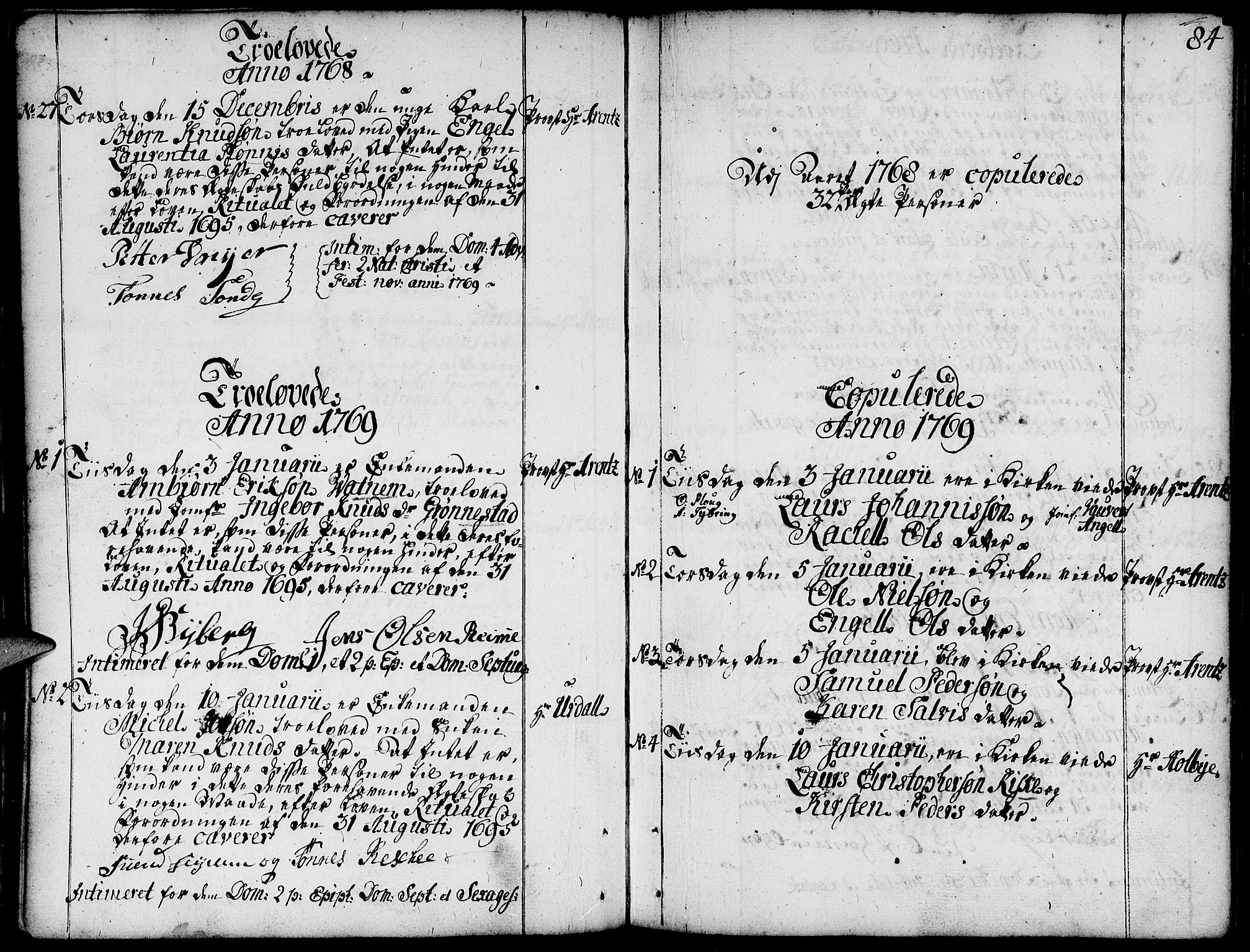 Domkirken sokneprestkontor, SAST/A-101812/001/30/30BA/L0004: Parish register (official) no. A 4, 1744-1782, p. 84
