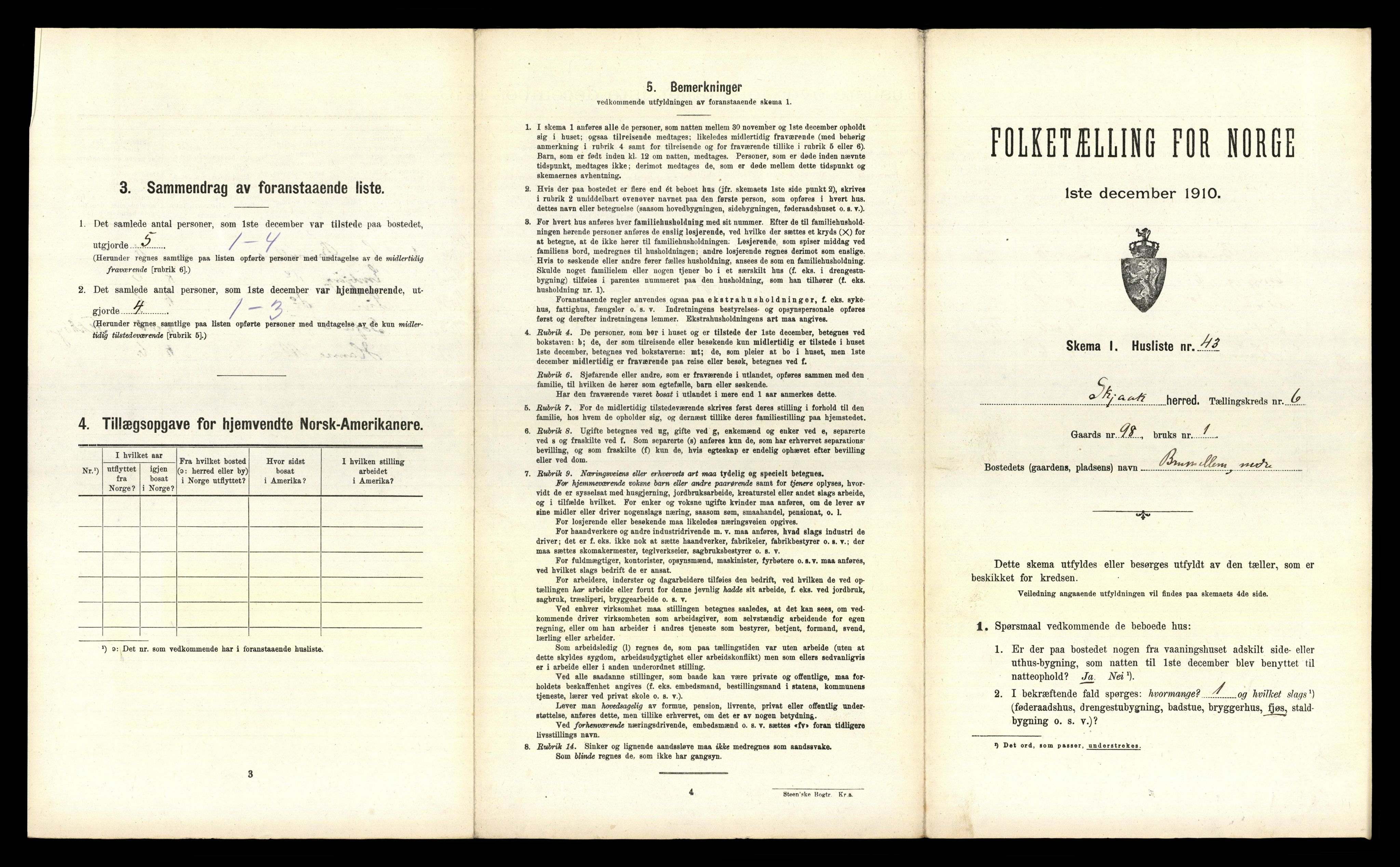 RA, 1910 census for Skjåk, 1910, p. 694