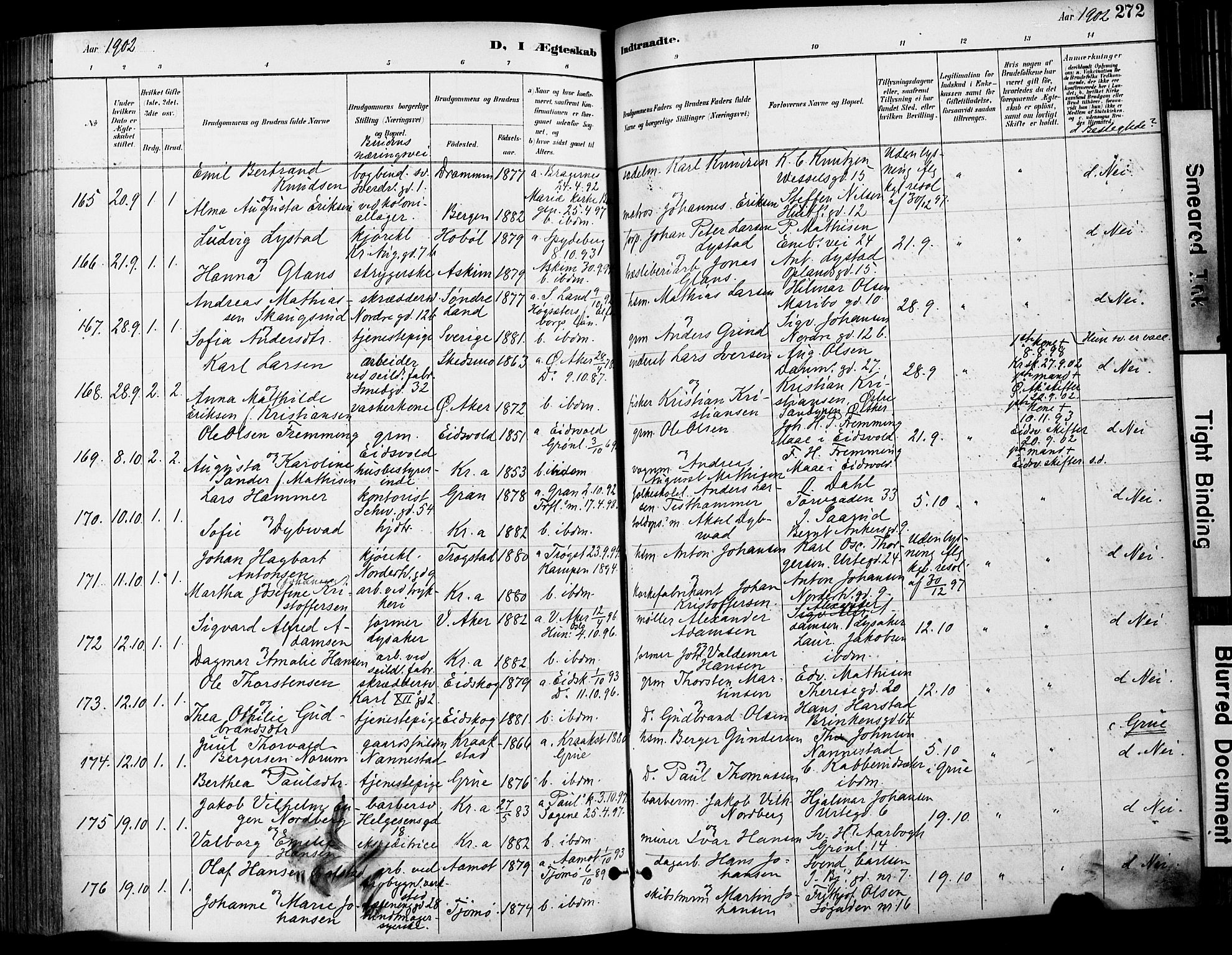 Grønland prestekontor Kirkebøker, SAO/A-10848/F/Fa/L0013: Parish register (official) no. 13, 1887-1906, p. 272